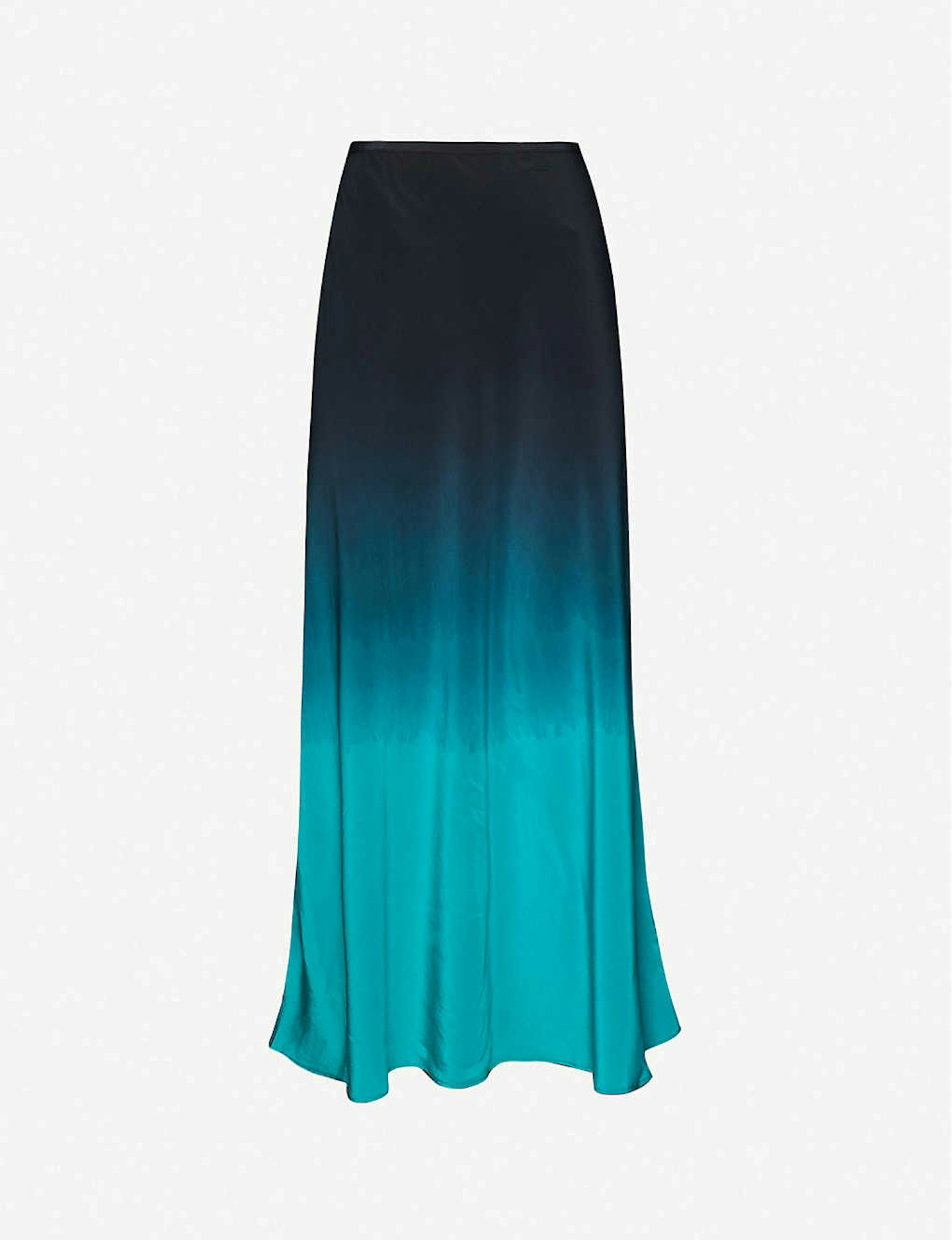 Kelly ombru00e9 silk midi skirt £205