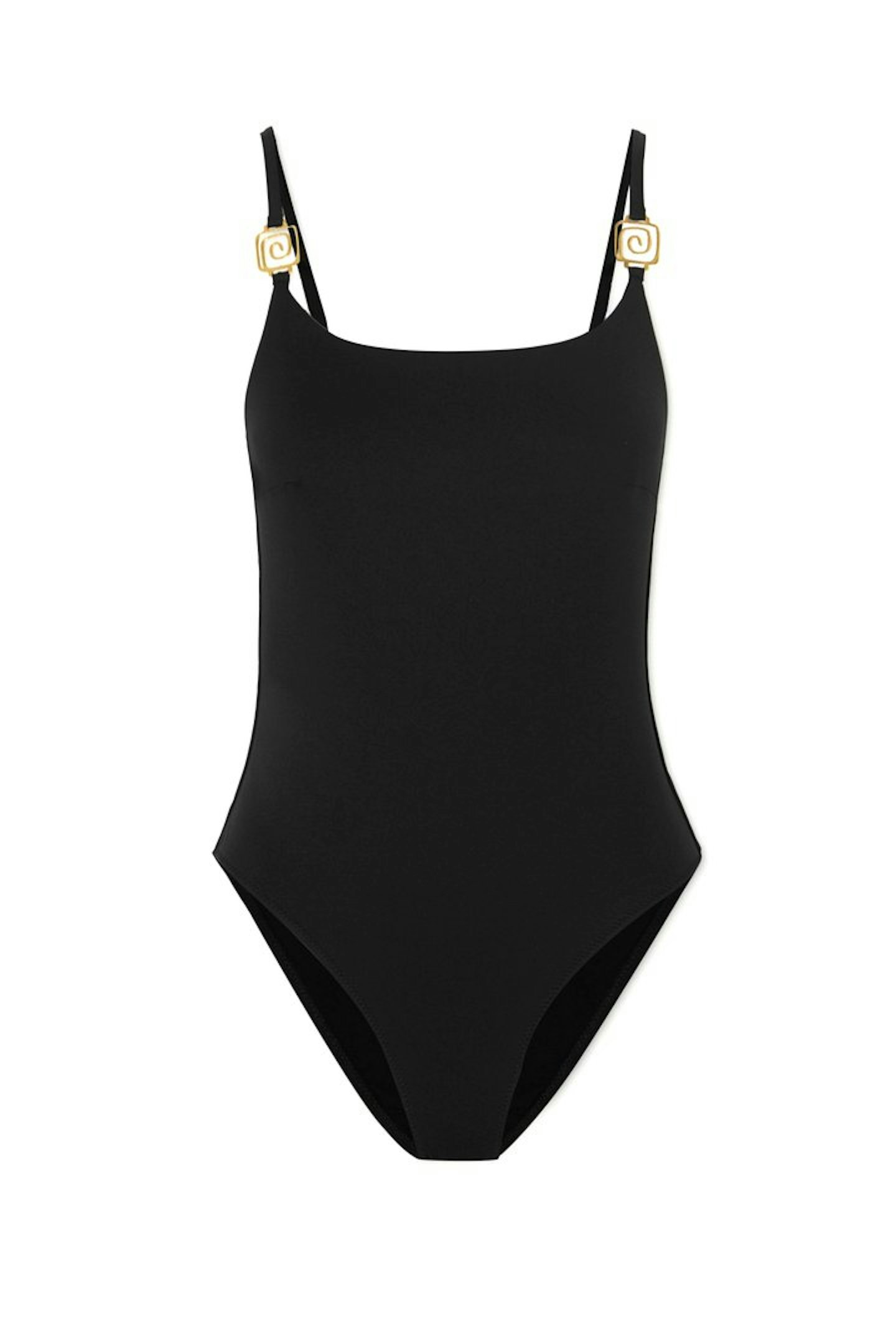 PRIMA - BLACK Swirl Detail Swimsuit £140