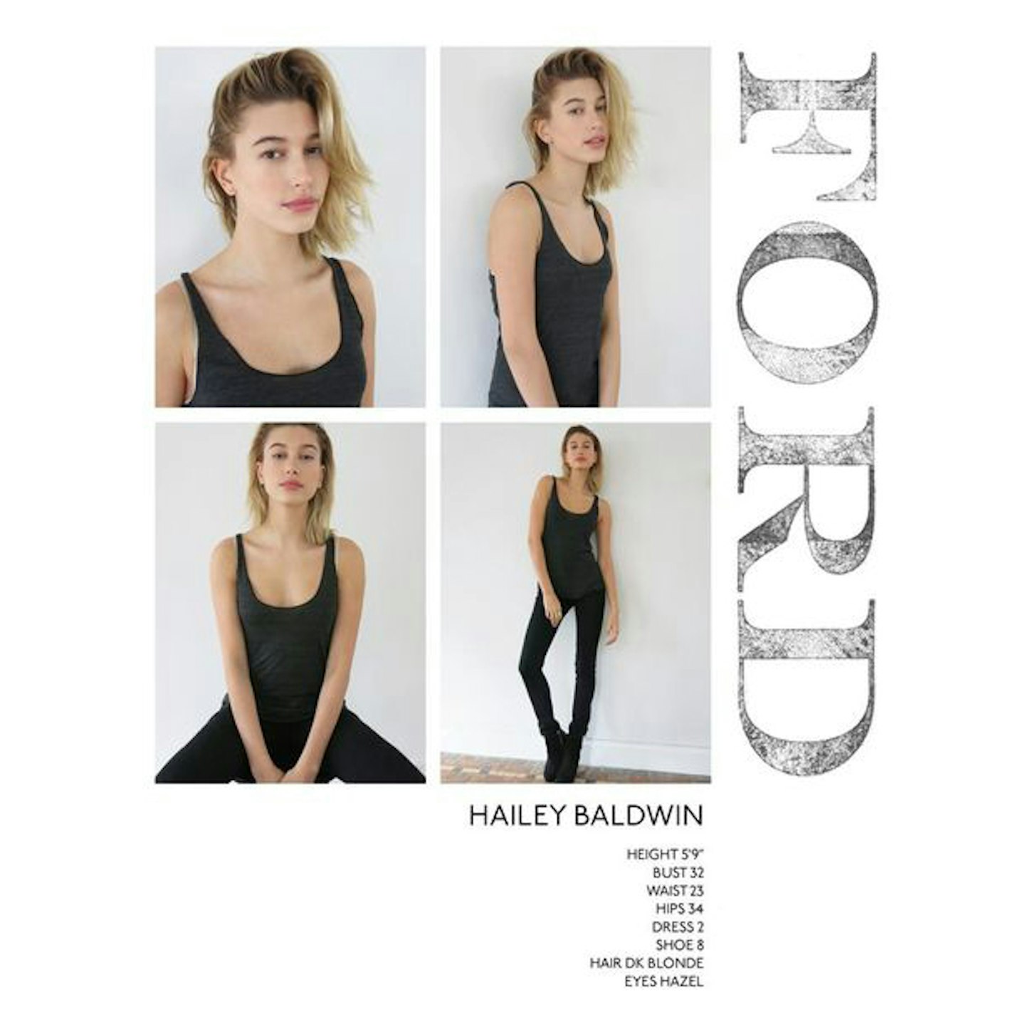 Hailey Baldwin Bieber Model Test shots polaroids digitals