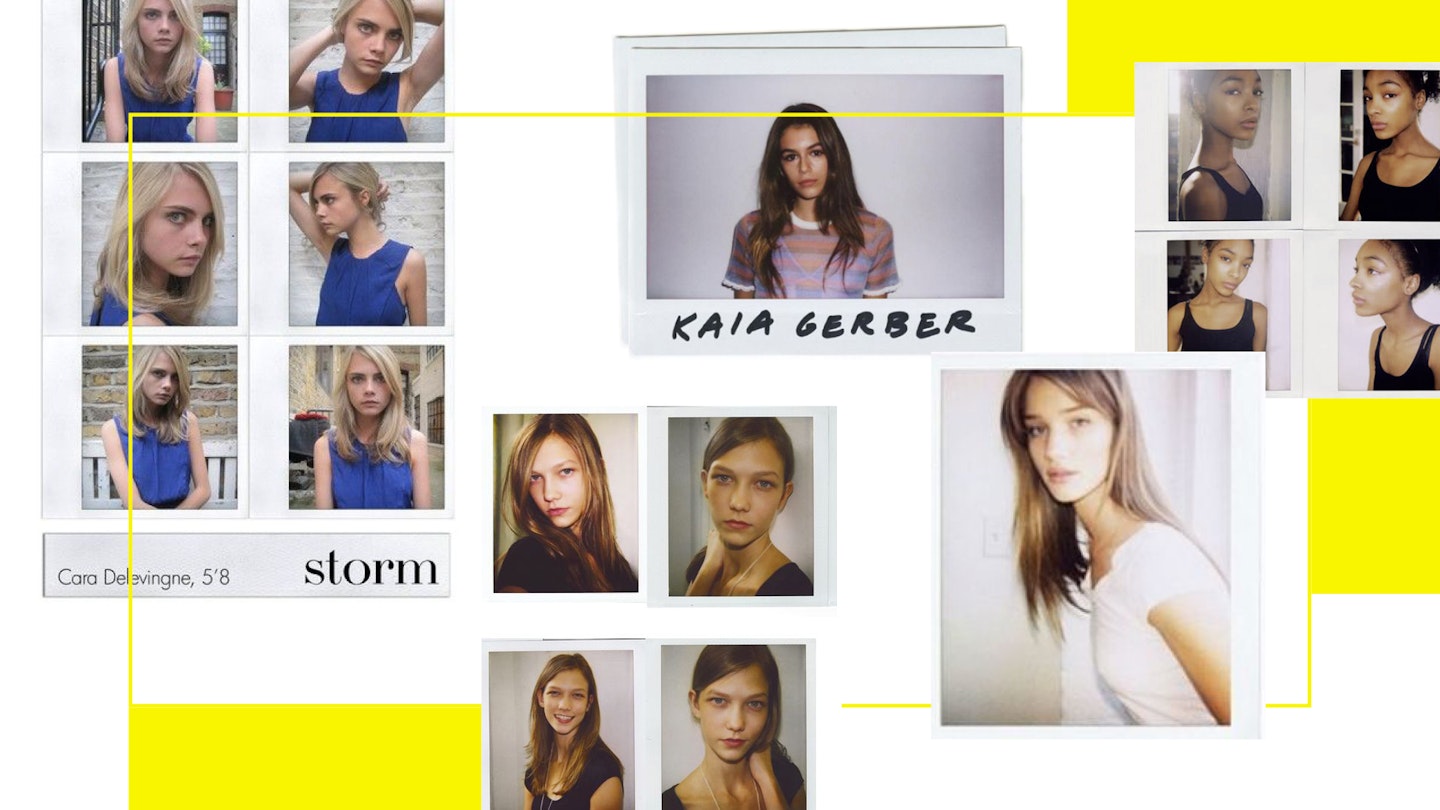 Super Model Test Shots Polaroids, Digitals hold, Cara Delevingne, Rosie Huntington-Whiteley, Karlie Kloss, Kendall Jenner, Victoria's Secrets, 