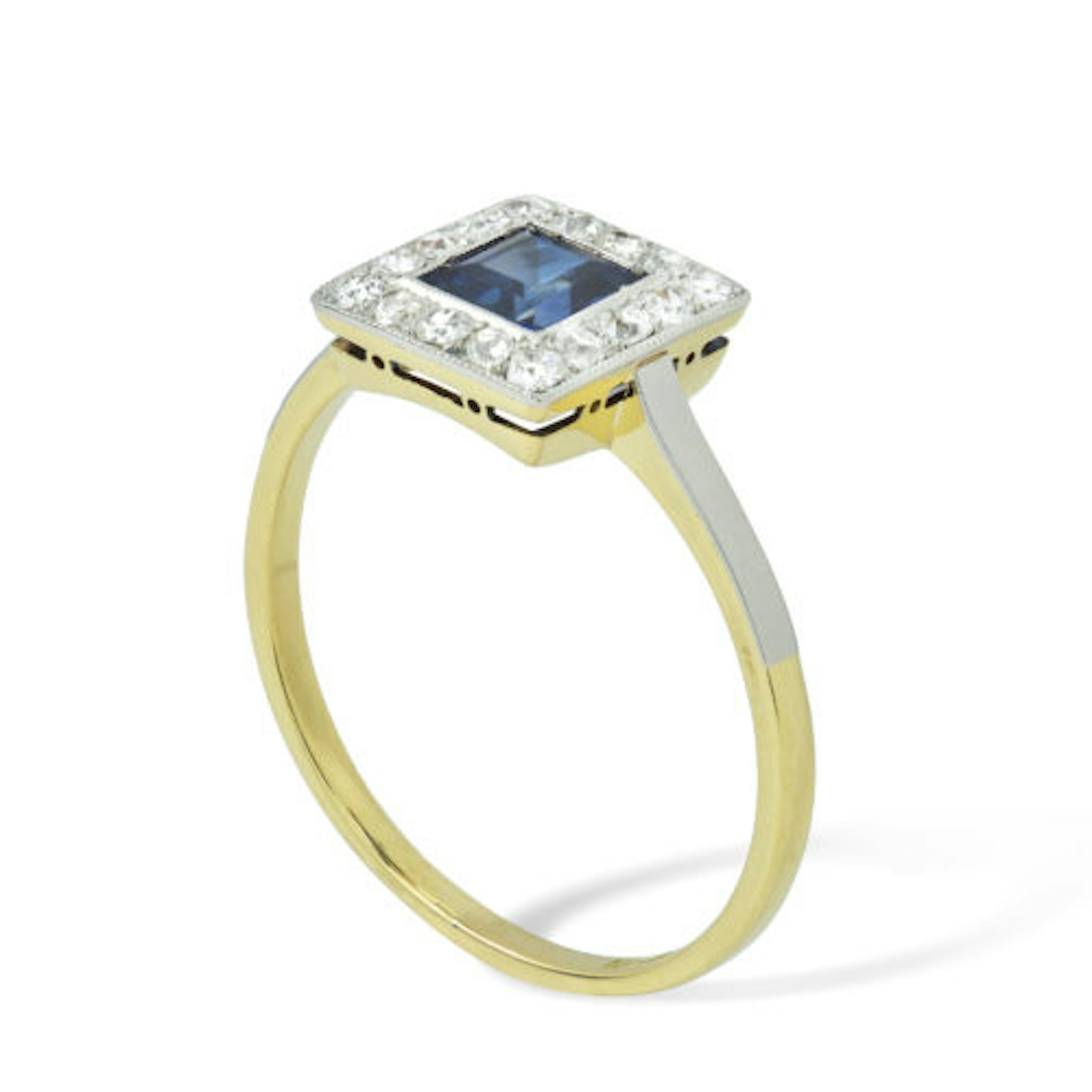 Bentley & Skinner, Sapphire And Diamond Cluster Ring