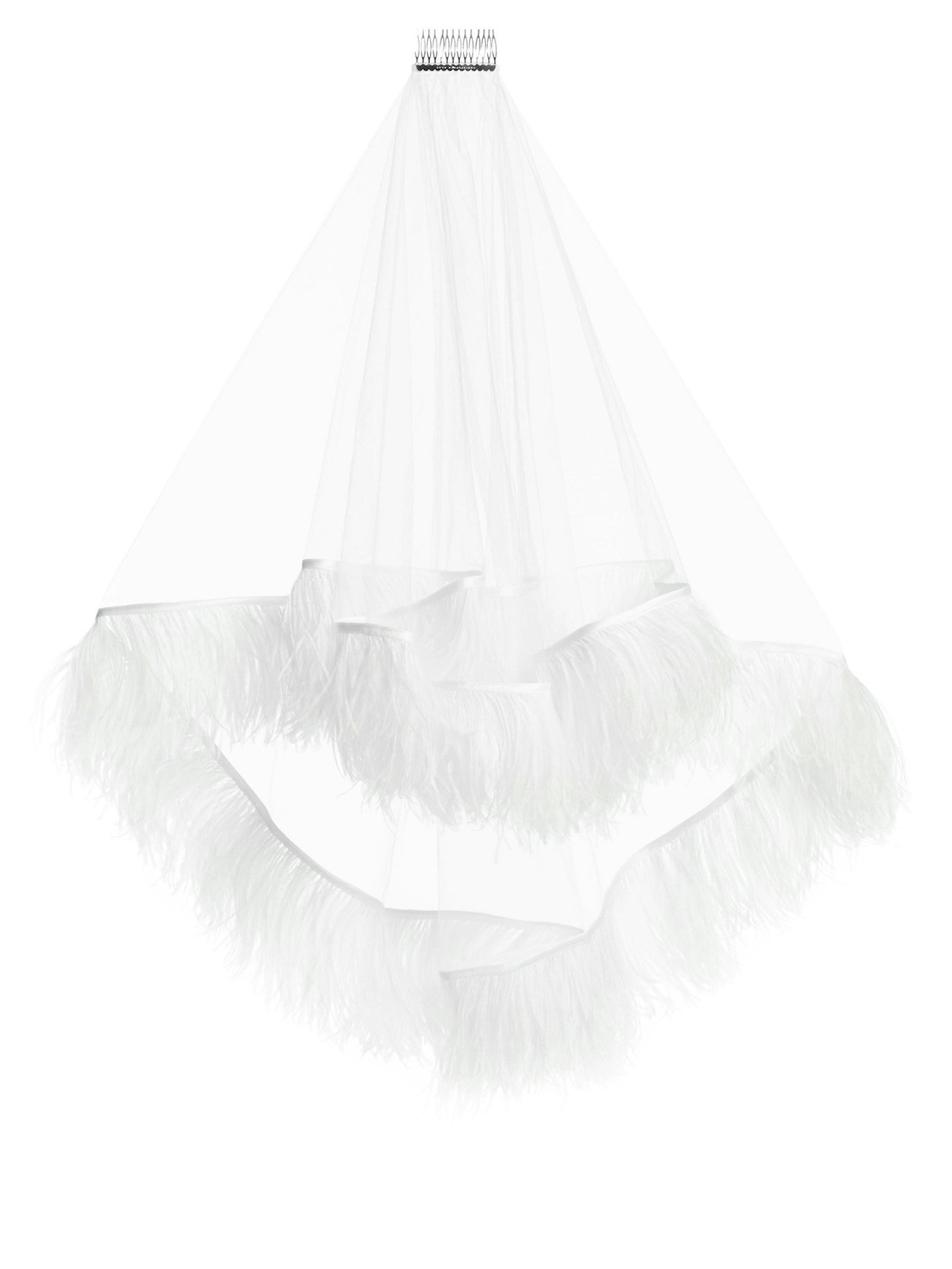 Christopher Kane at Matchesfashion, Ostrich Feather-Trimmed Veil, £595