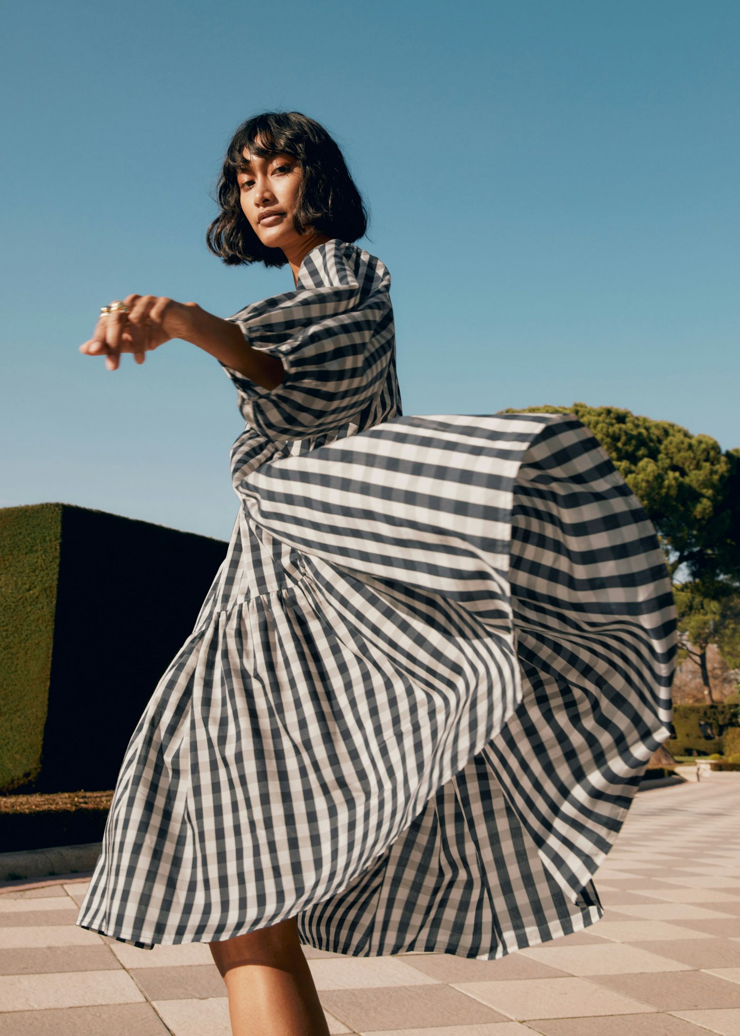 & Other Stories' gingham midi dress 