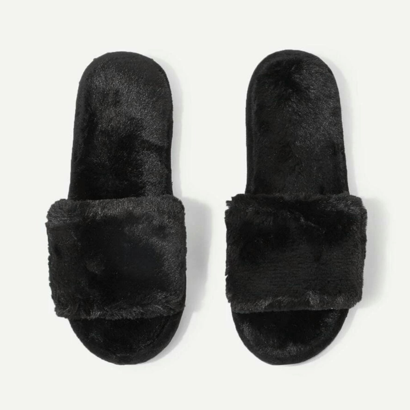 Faux Fur Flat Slippers