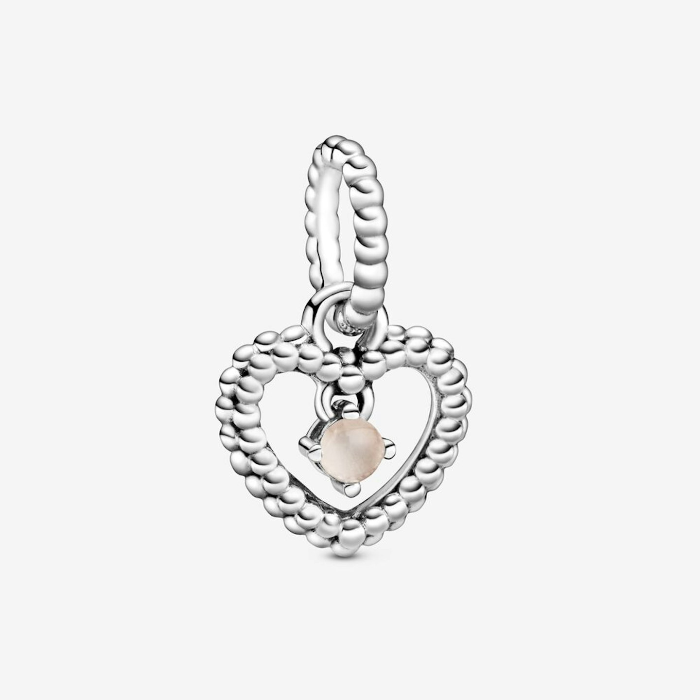 June Birthstone Heart Dangle Charm