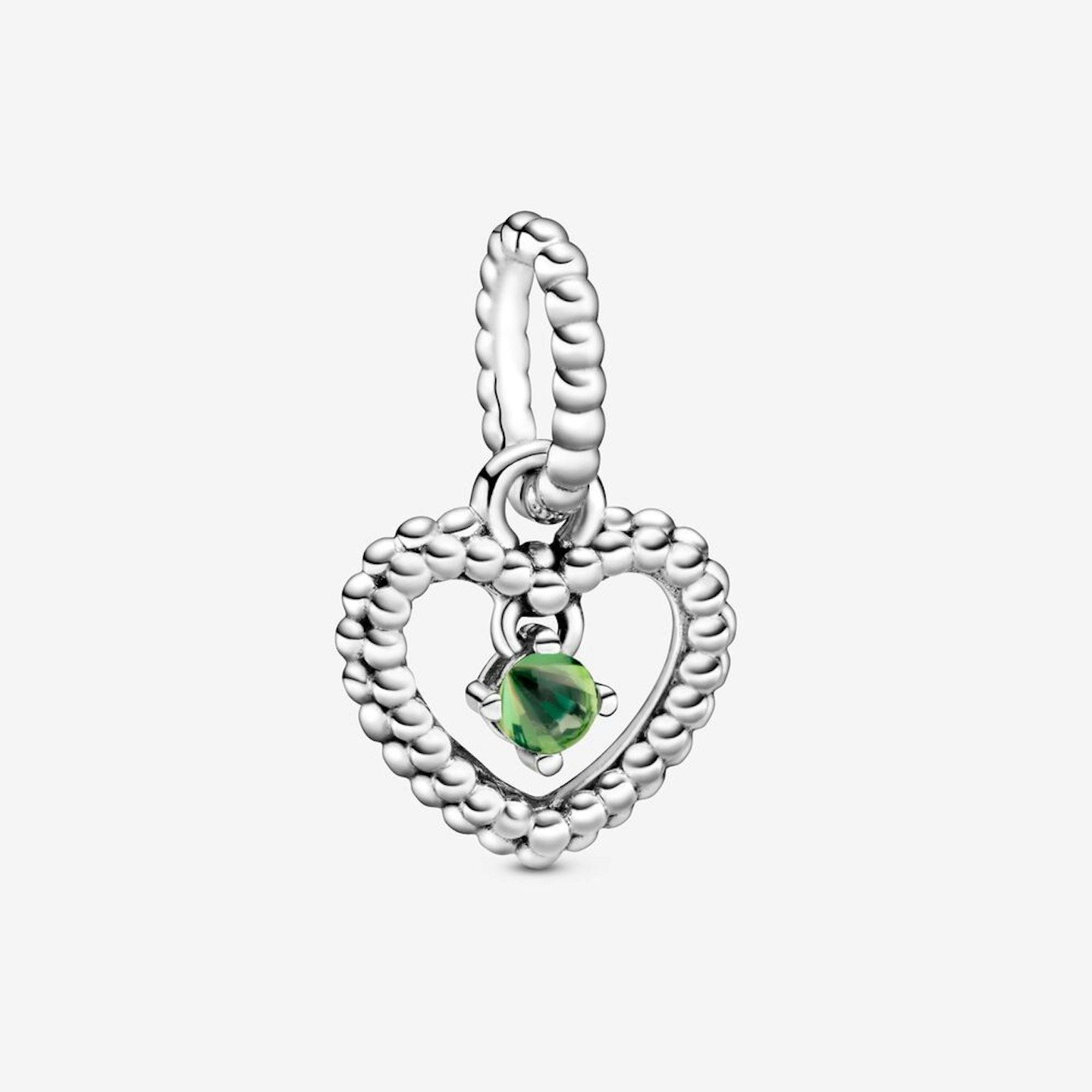 August Birthstone Heart Dangle Charm