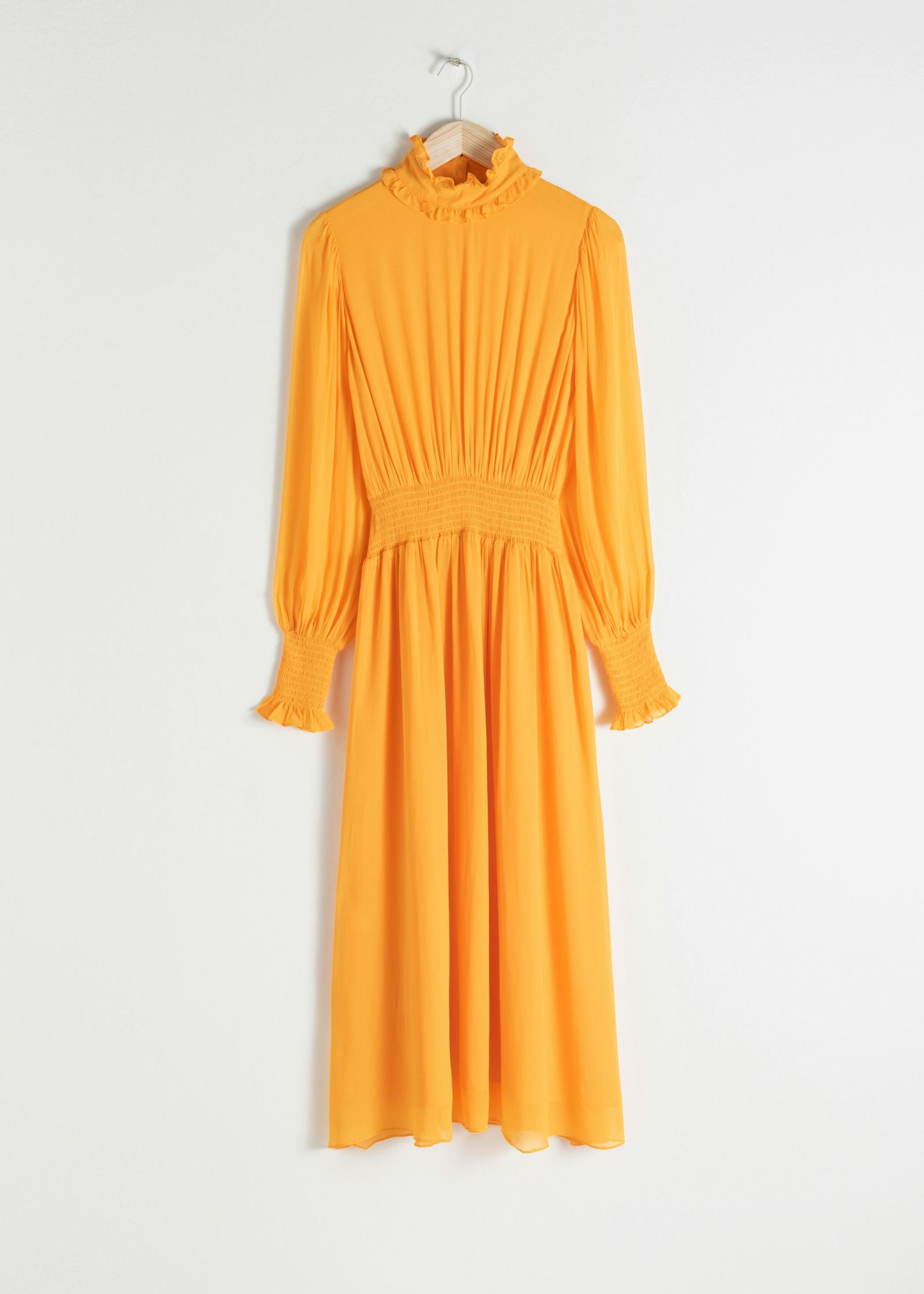 & Other Stories, High Neck Ruched Midi Dress, £89