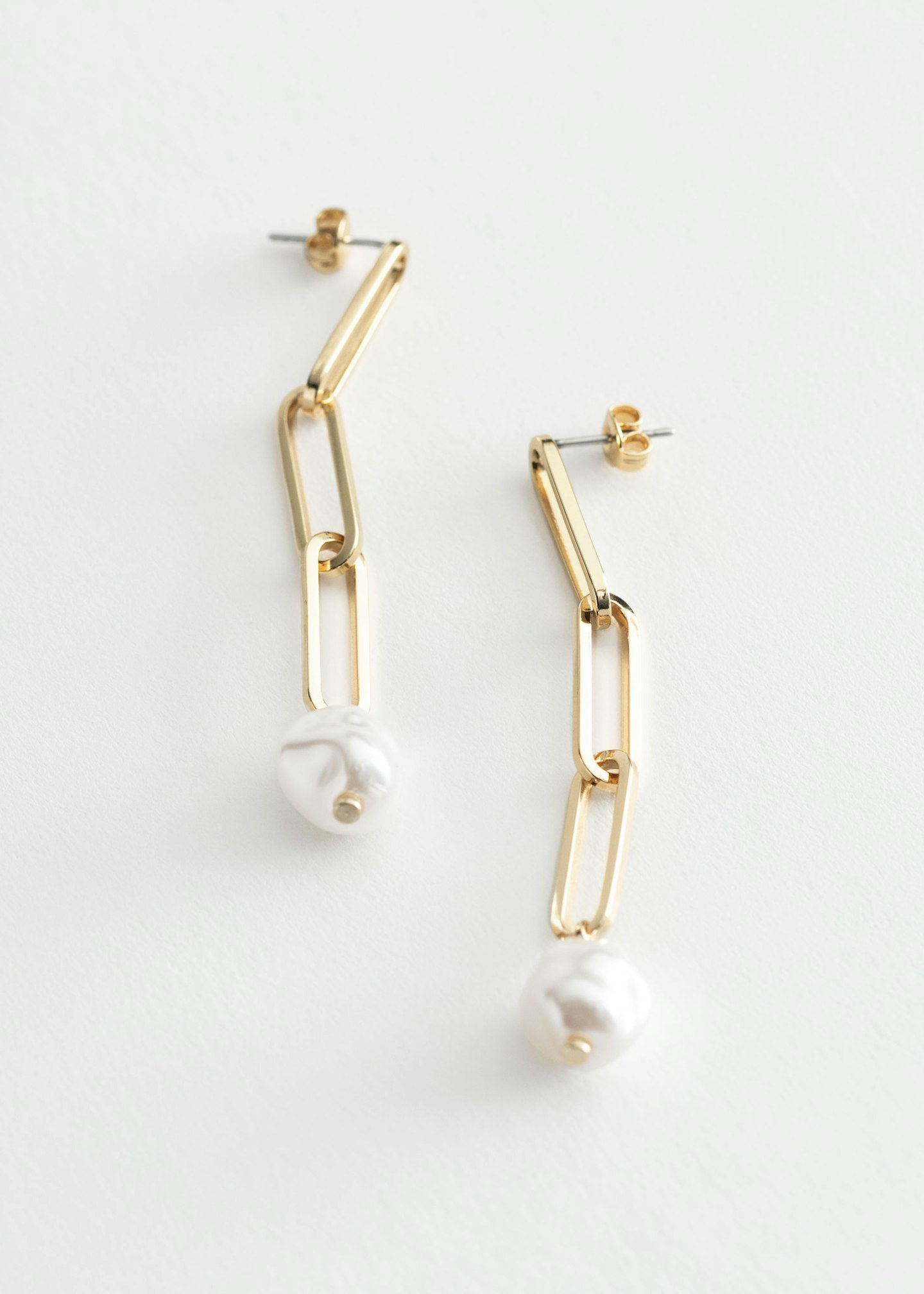 & Other Stories, Dangling Pearl Pendant Earrings, £17