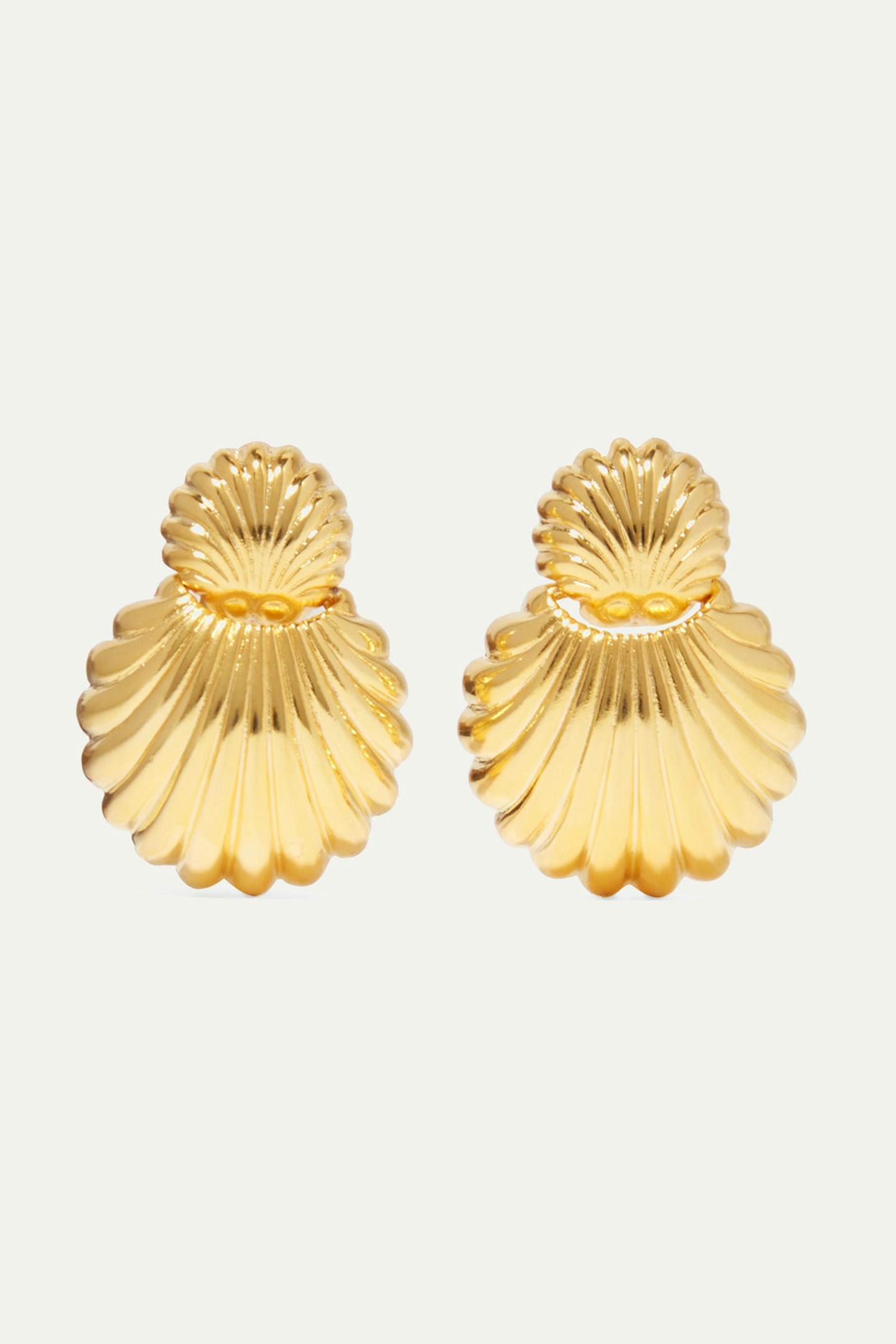 Kenneth Jay Lane, Gold-tone clip earrings, £80