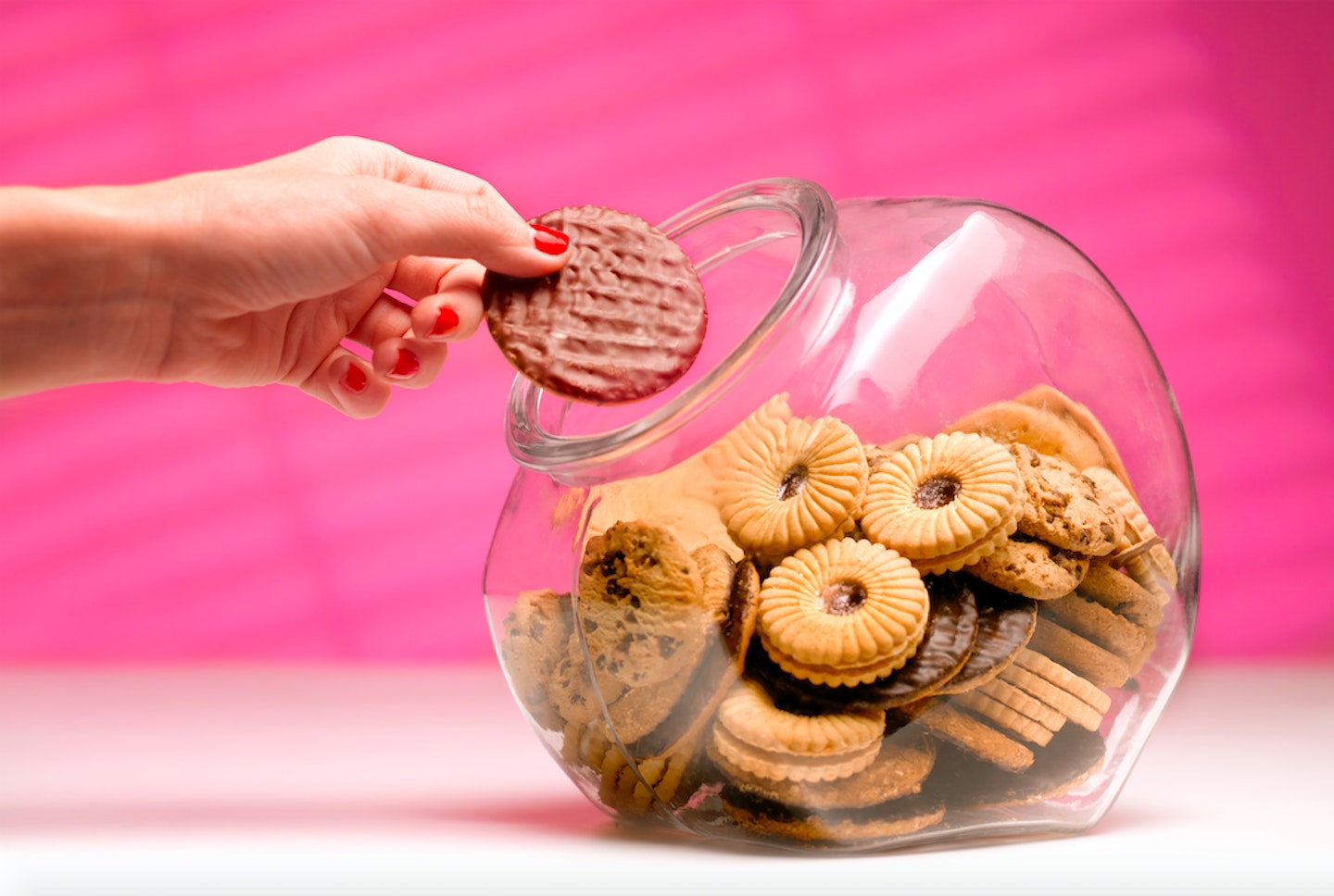 Knowing exactly how quickly you've eaten the biscuits on your 'desk' at 'work'.