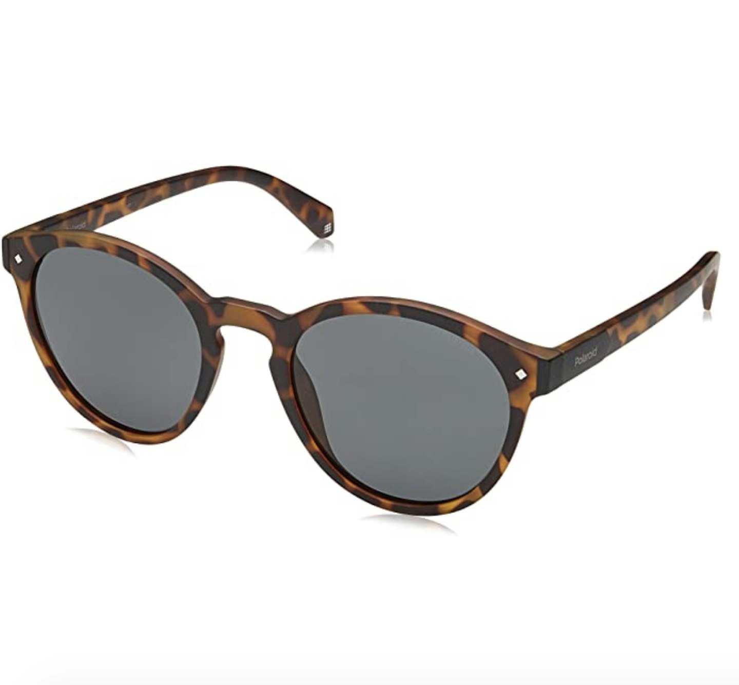 Polaroid Keyhole Round Sunglasses in Matte Havana