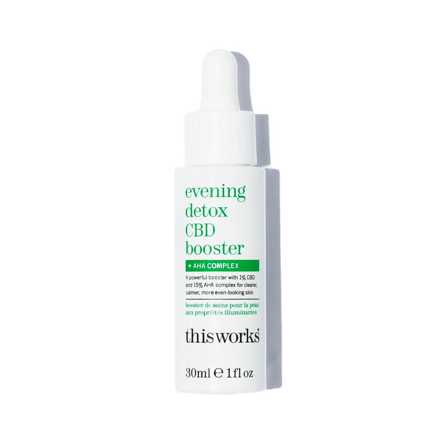 This Works Evening Detox CBD Booster AHA Complex, £38