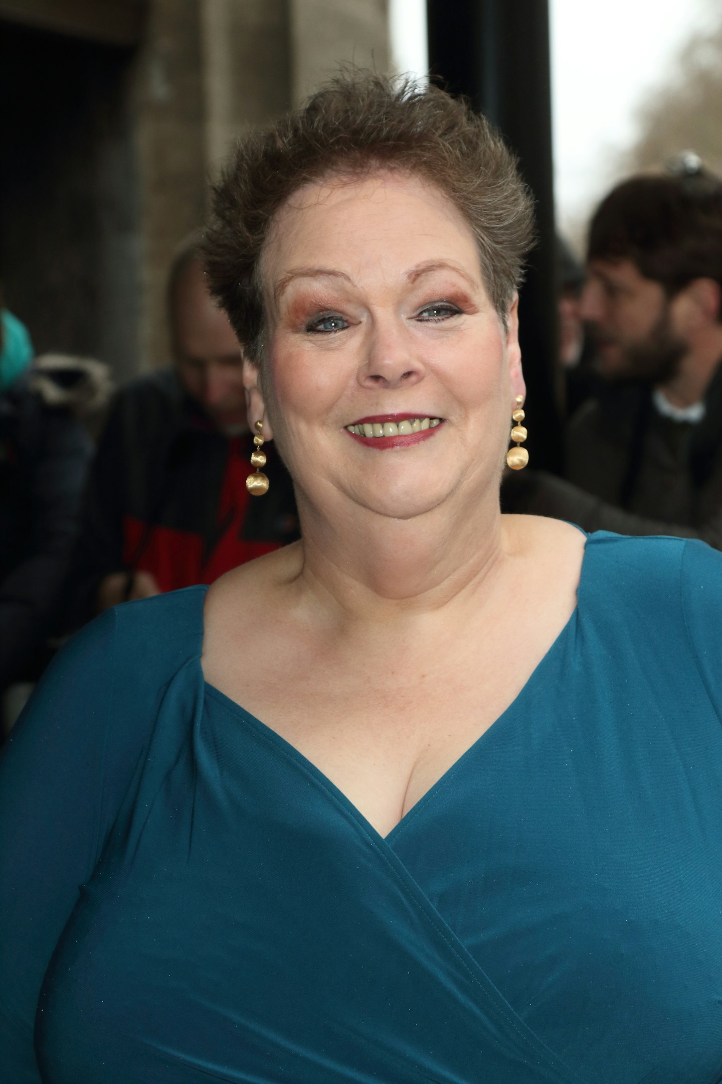 Anne Hegerty in turquoise dress