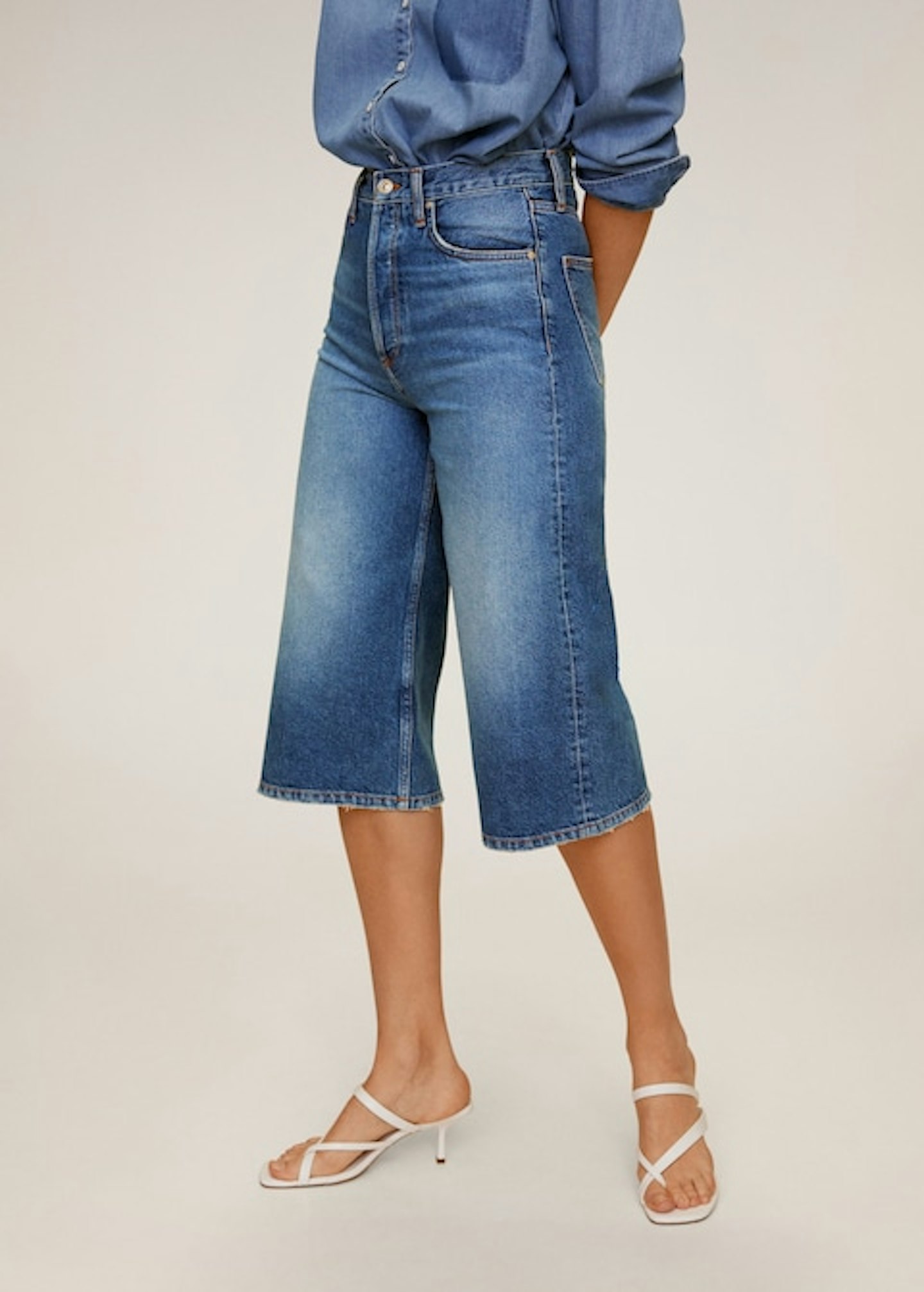Mango, Denim Bermuda shorts, £35.99