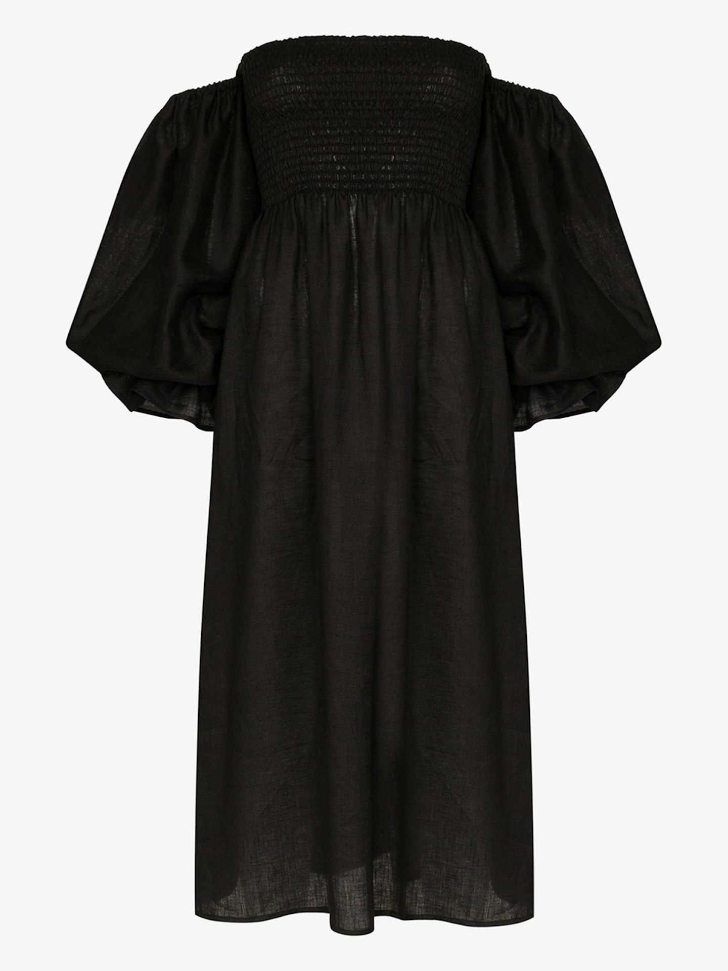 Atlanta Off-The-Shoulder Linen Dress £285