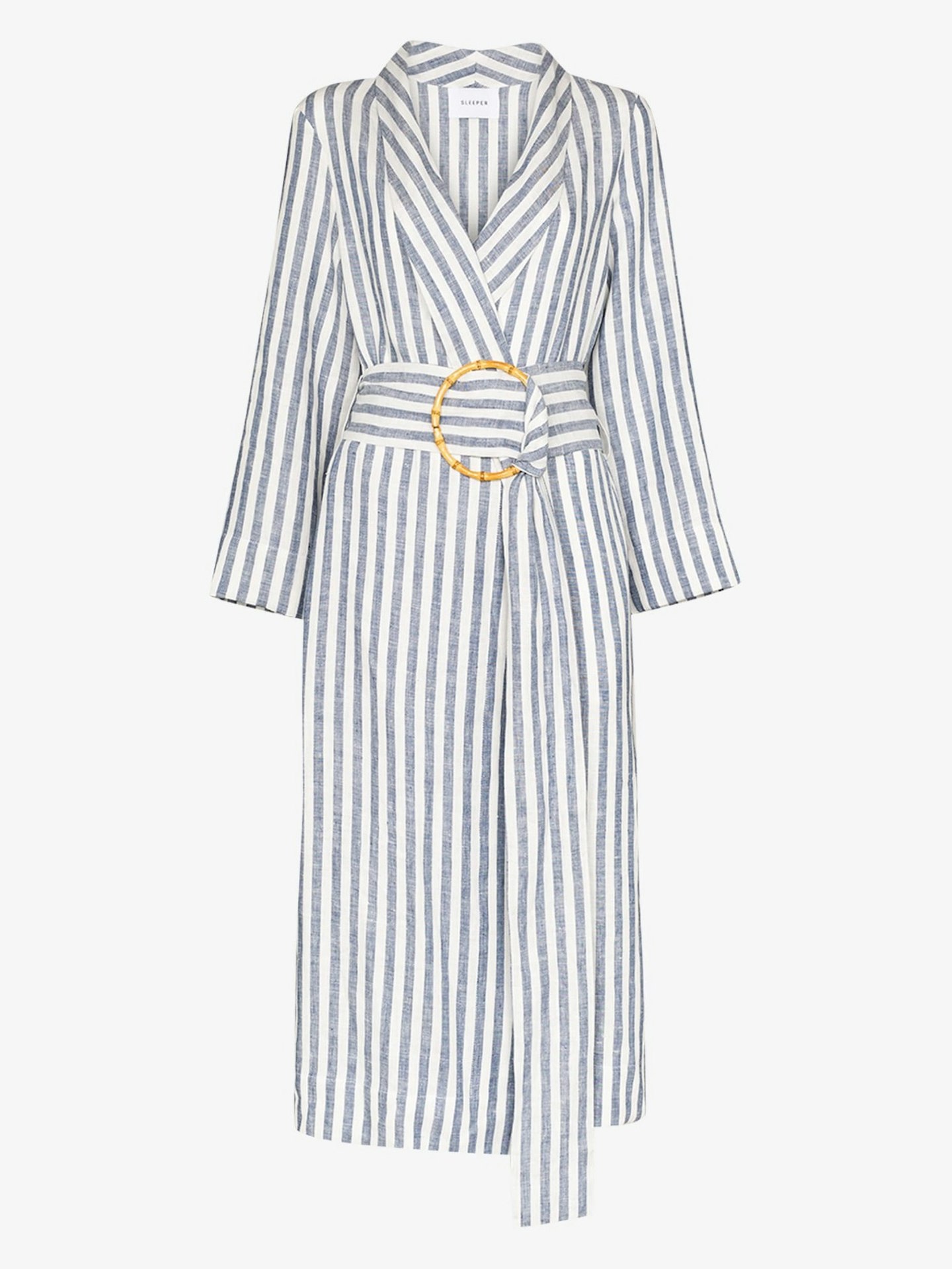 Ruled Linen Robe Dress £215