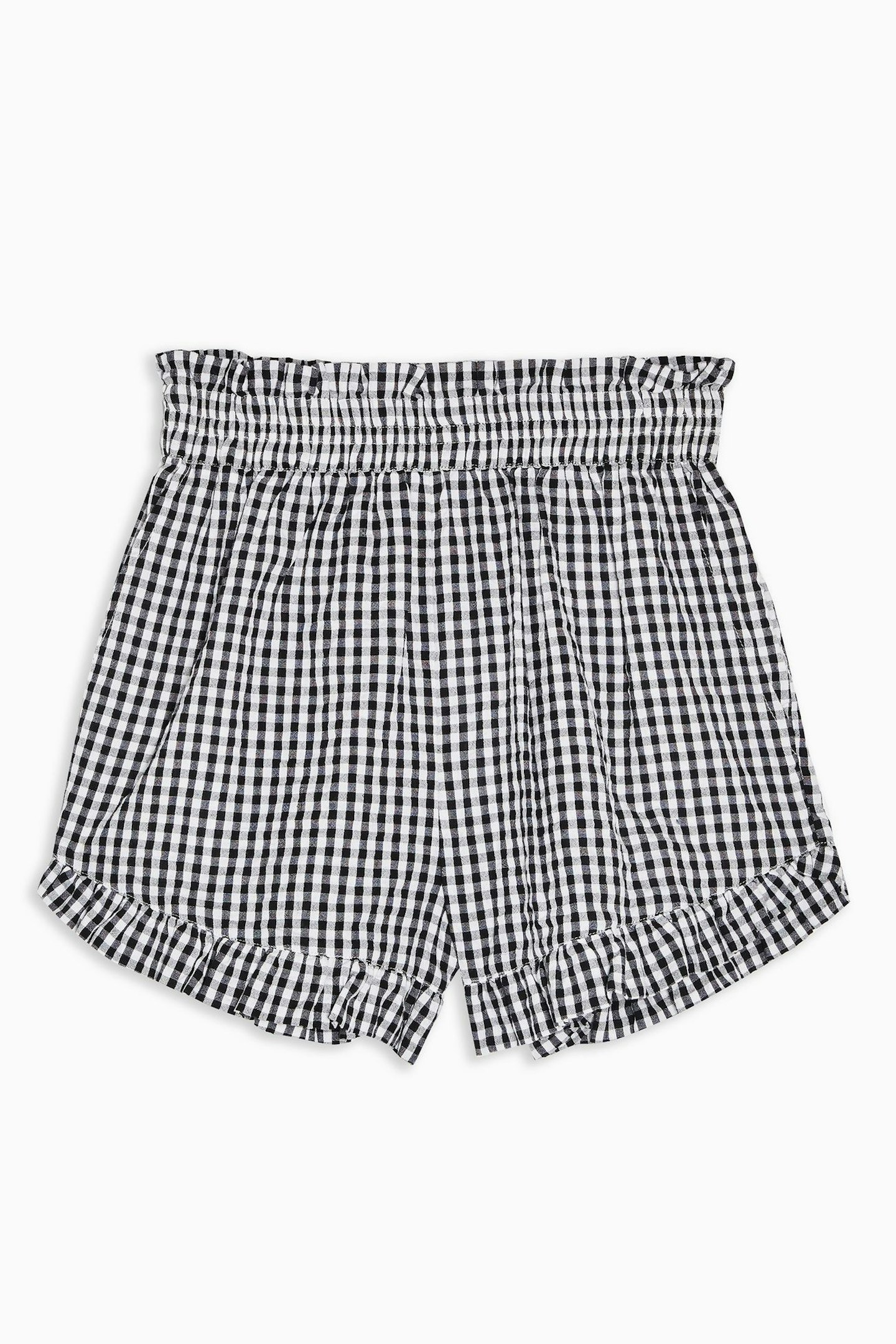 Topshop, Black And White Seersucker Gingham Shorts, £22