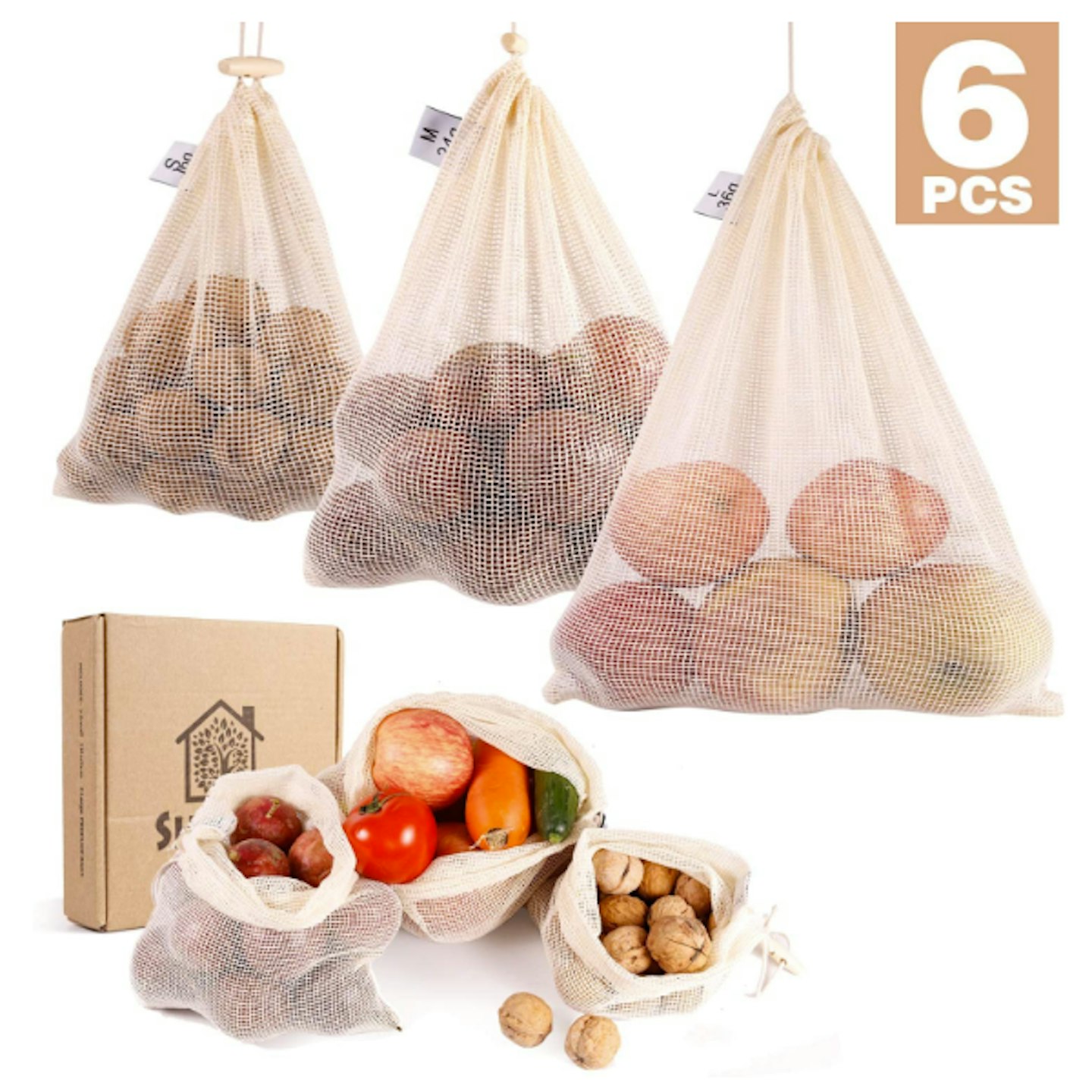 Organic Cotton Mesh Produce Bags