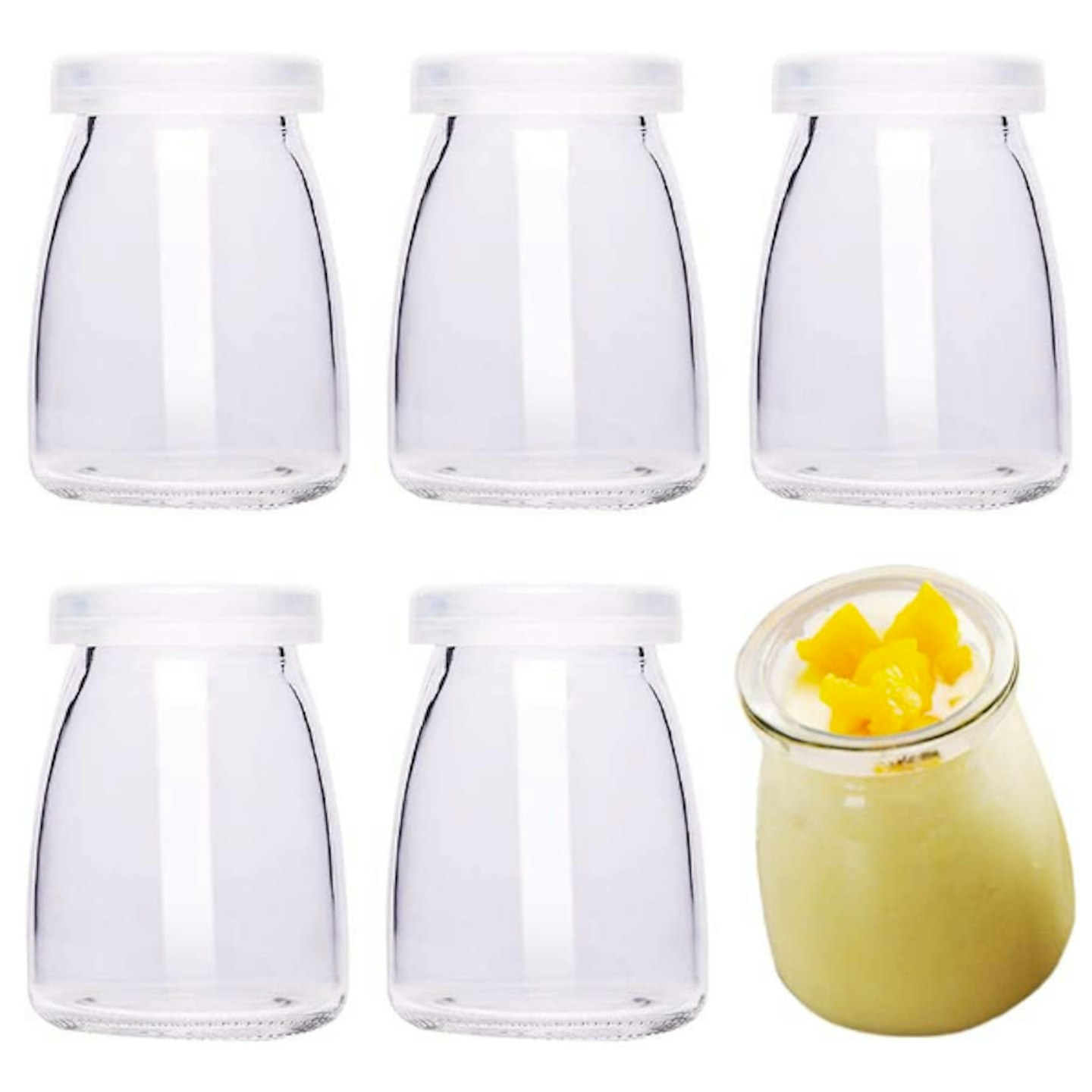 100ml Glass Pots u2013 6pcs