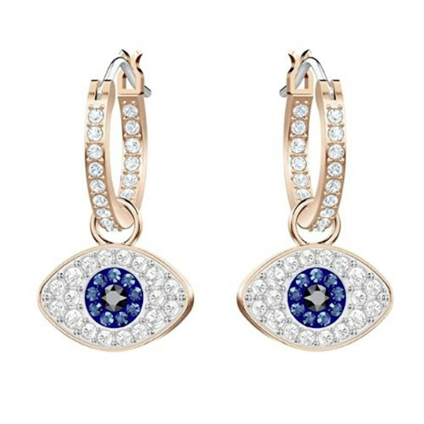 Swarovski Symbolic Evil Eye Hoop Pierced Earrings