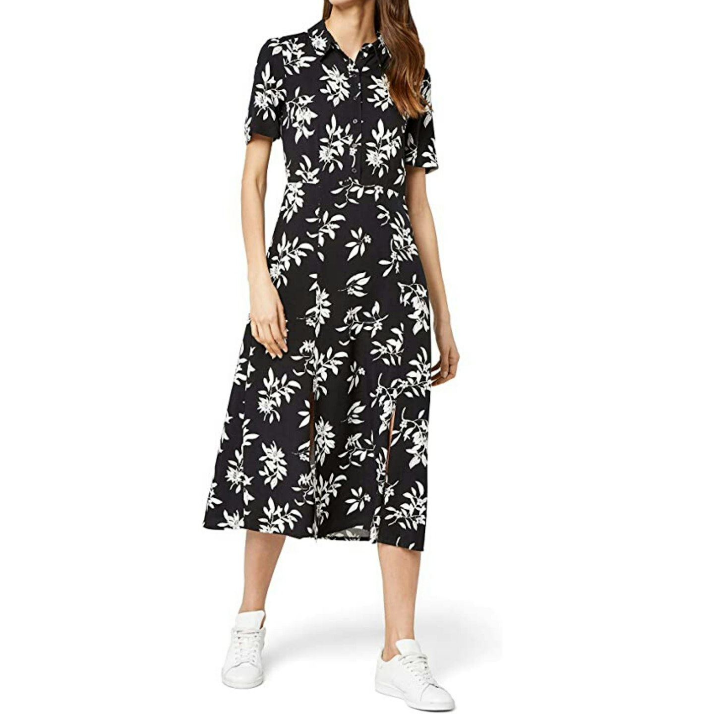 Amazon Brand - find. Women's Midi Floral Shirt Dress