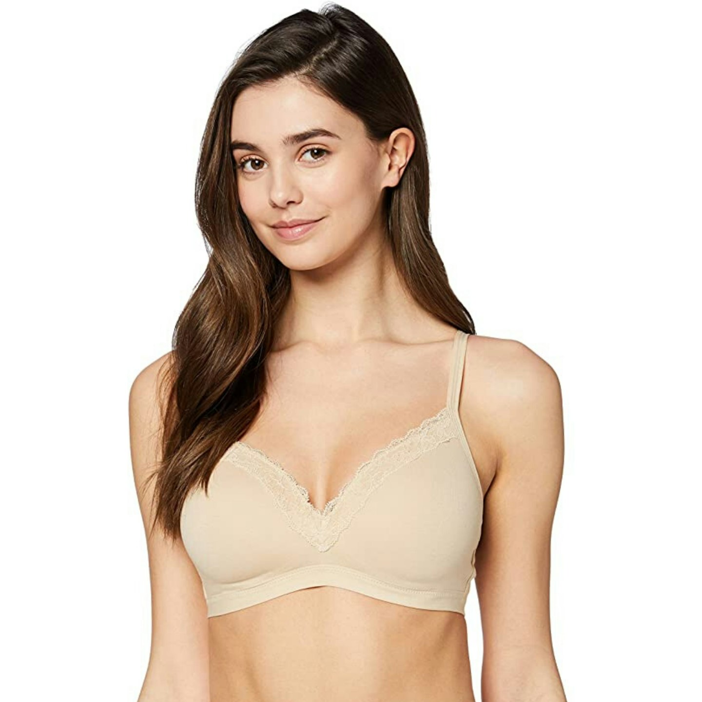 Amazon Brand - Iris & Lilly Women's Wireless Padded Lace Bra