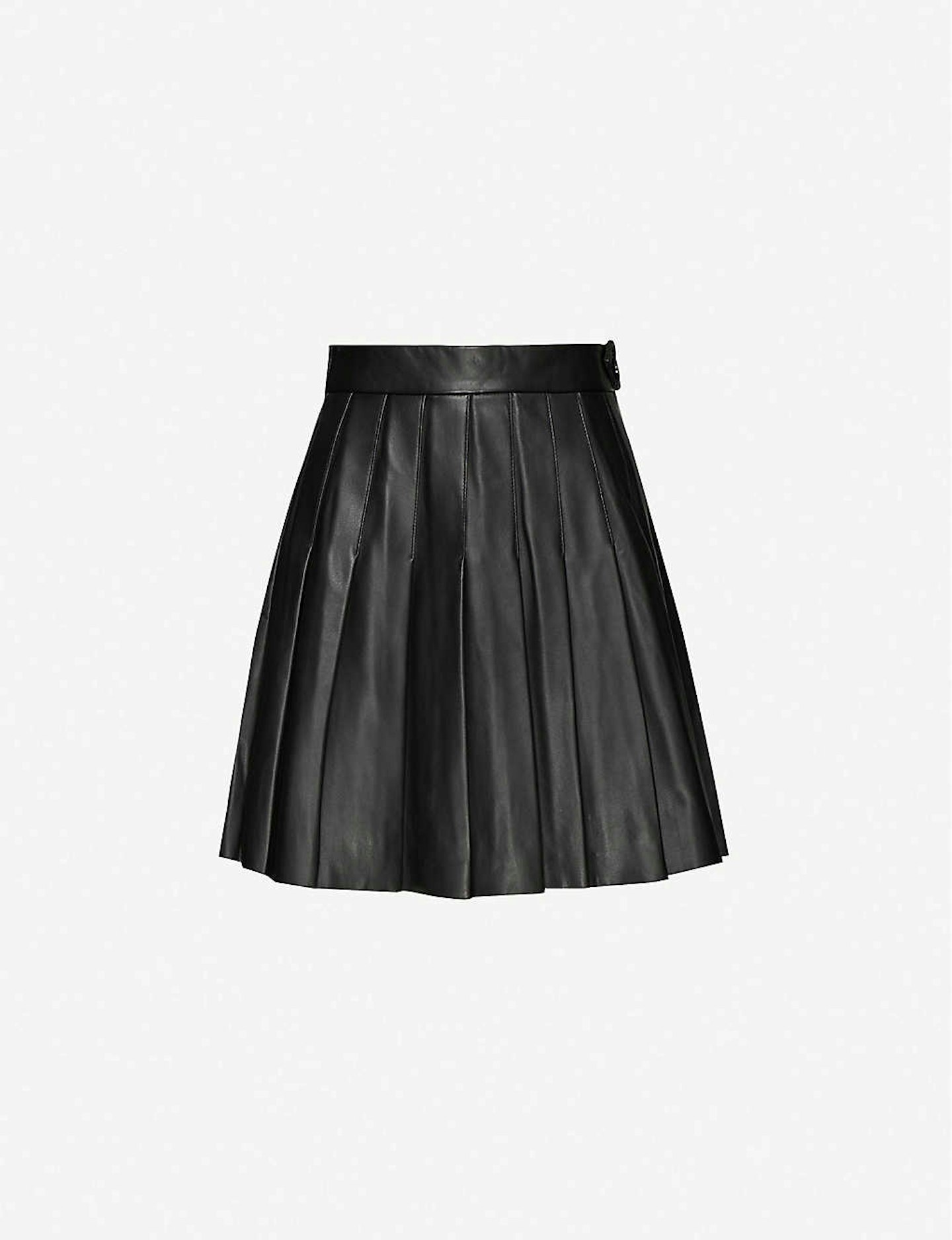 MAJE, Jabaki pleated leather mini skirt, £370