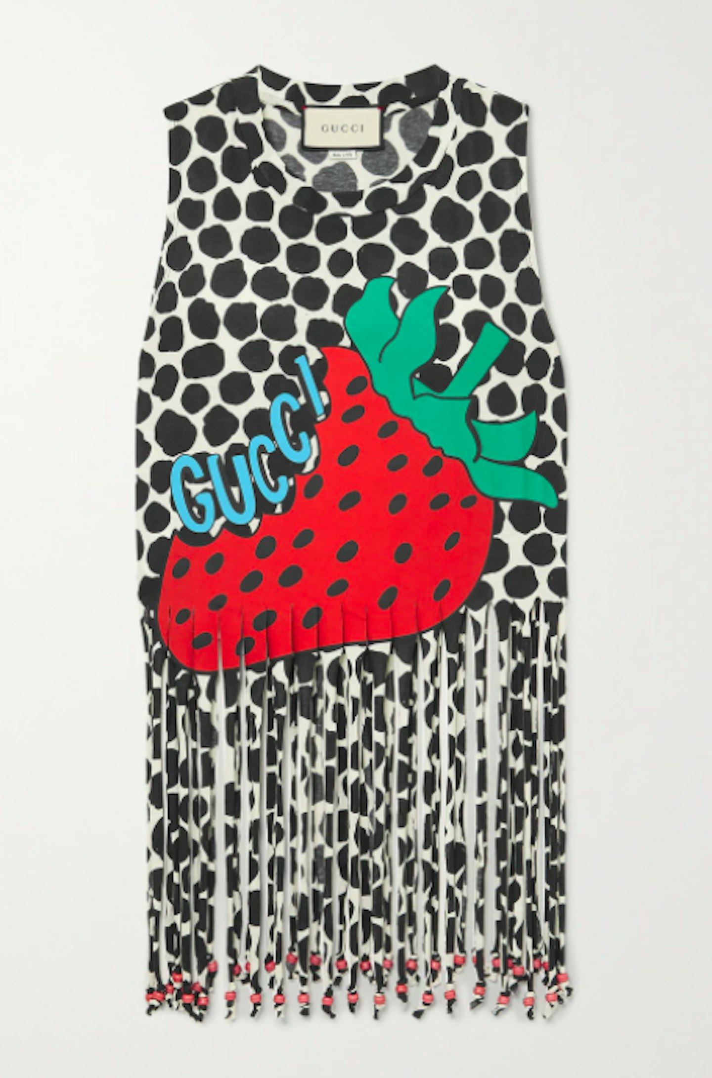Gucci, Fringed Printed Cotton-Jersey Top, £620