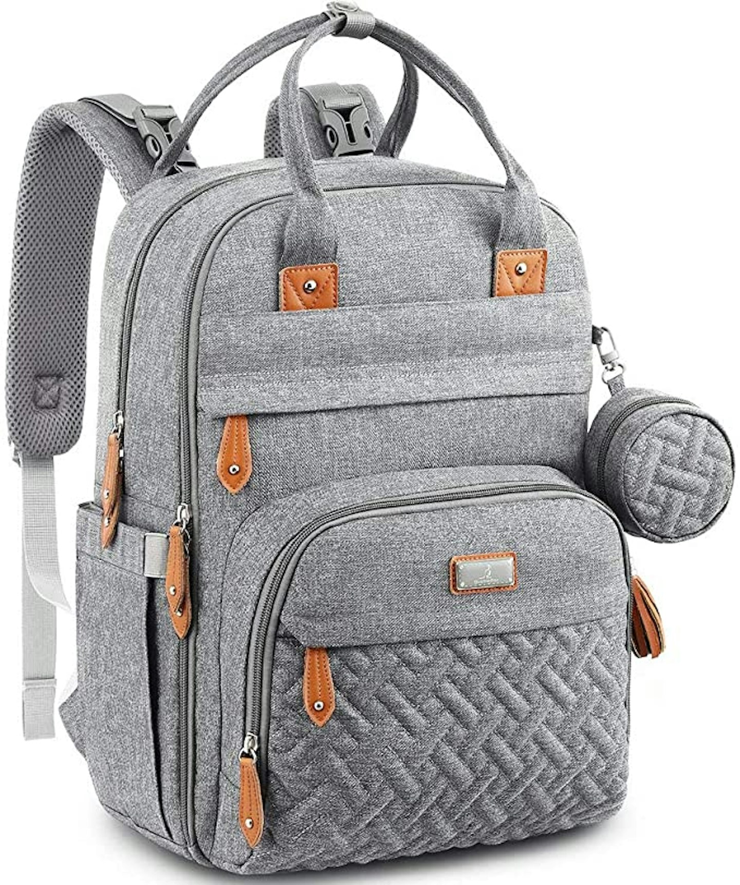 BabbleRoo at Amazon, Nappy Changing Back Pack Diaper Bags with Changing Mat & Pacifier Holder, £33.99