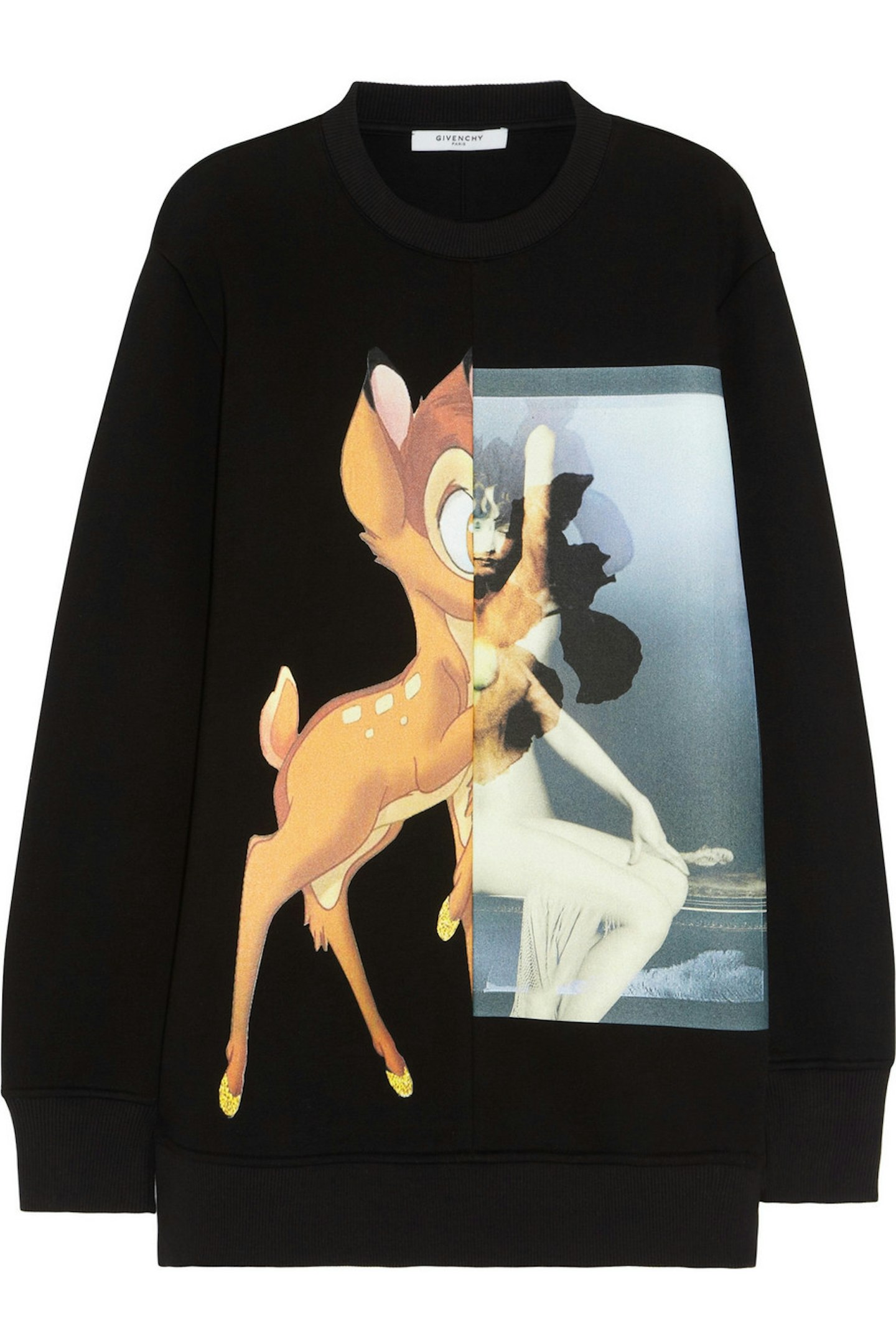 2013: Givenchy's Black Bambi Neoprene Sweatshirt
