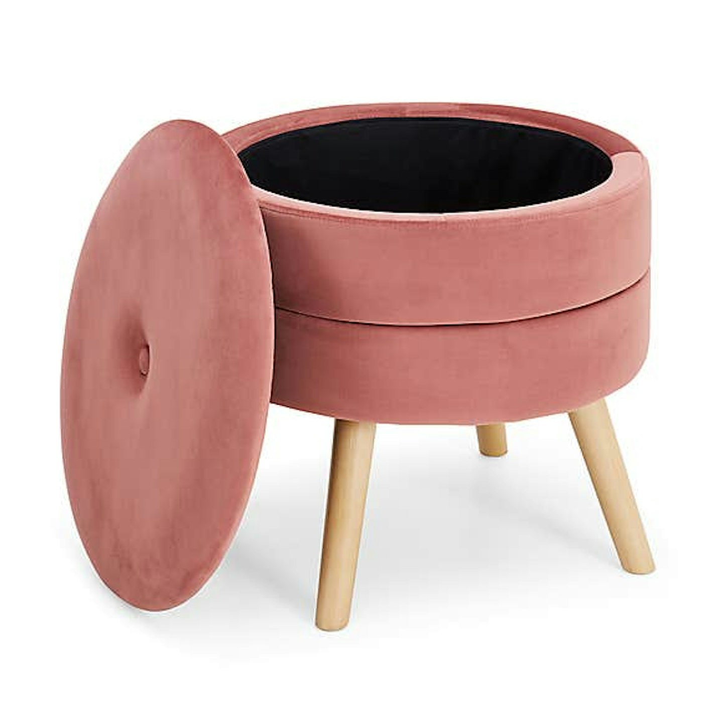 Gisela Storage Footstool - Dusky Pink