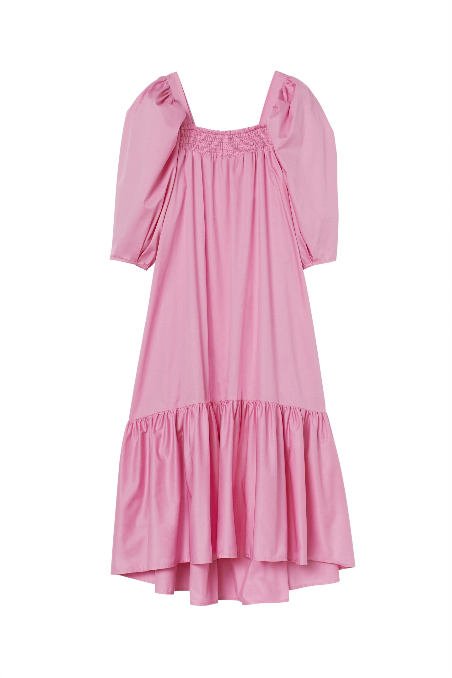 Pink Puff Sleeve Cotton Dress, £19.99