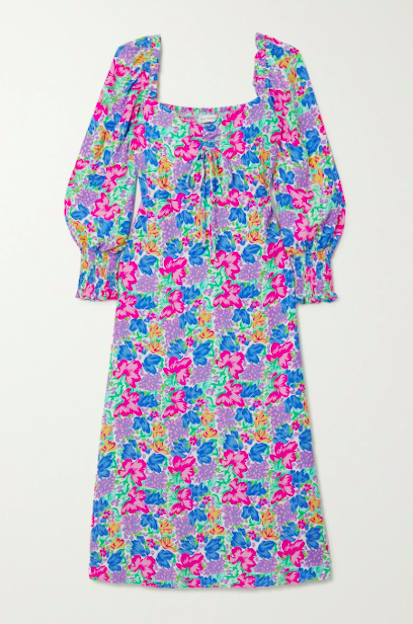 Faithfull The Brand, Mathilde Shirred Floral-Print Crepe Midi Dress, £189.53