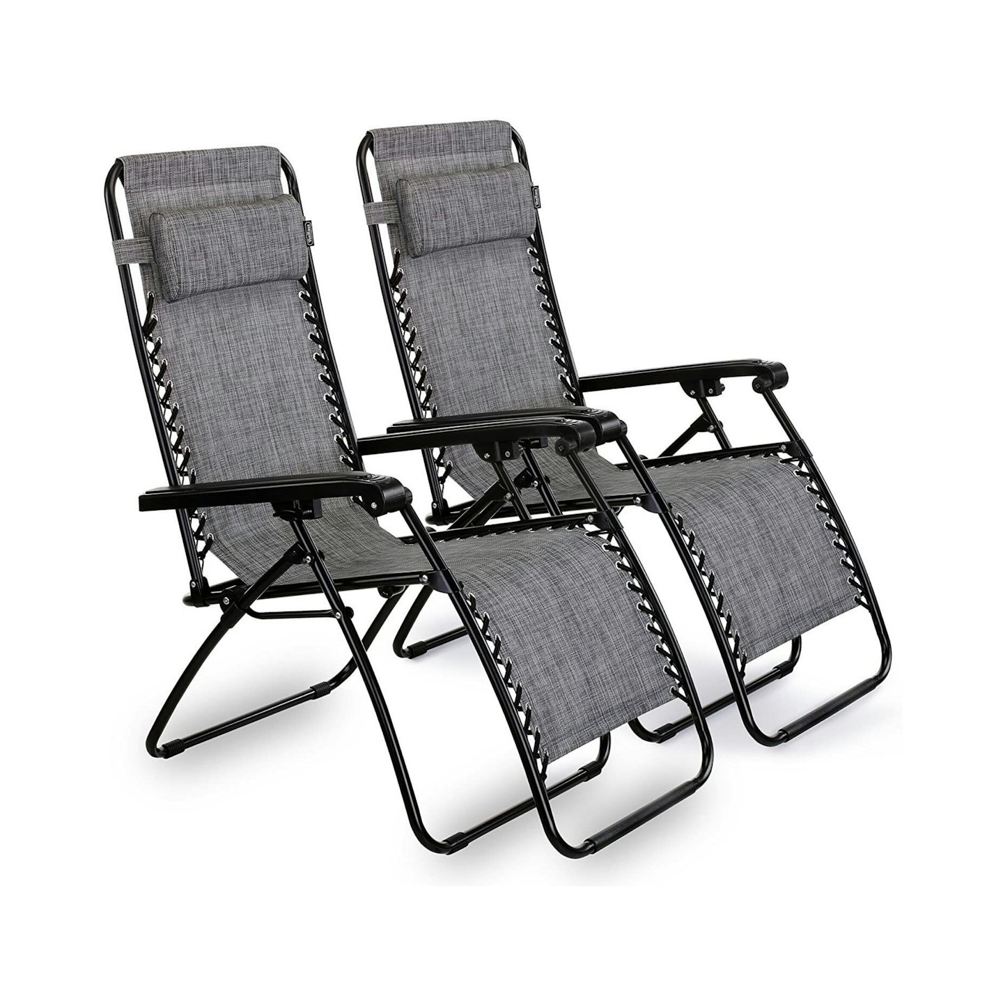VonHaus Set of 2 Premium Heavy Duty Textoline Zero Gravity Chair