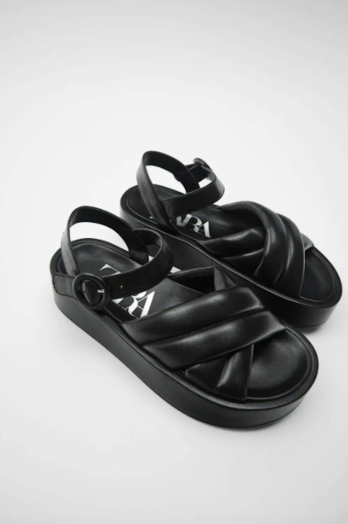 Zara, Padded Leather Sandals, £59.99