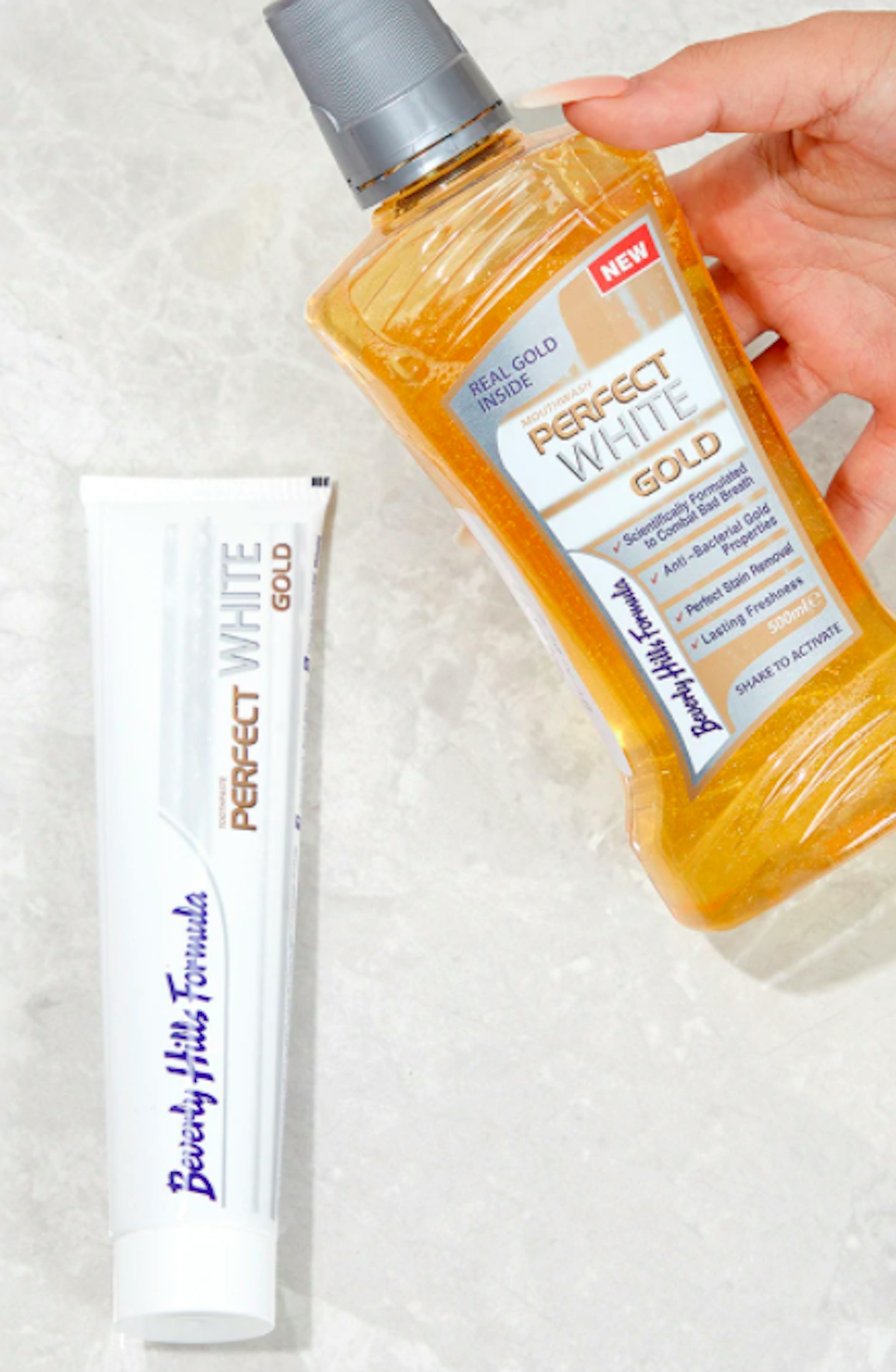Beverly Hills Formula Perfect White Gold Toothpaste & Mouthwash Bundle