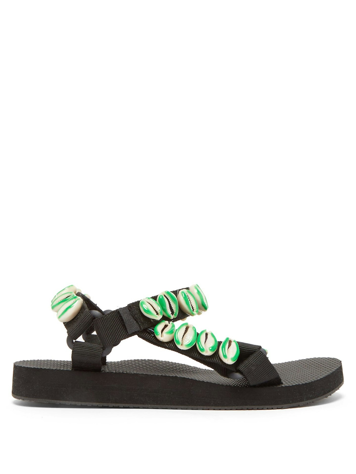 Arizona Love X Timeless Pearly, Shell-Embellished Sandals, £170
