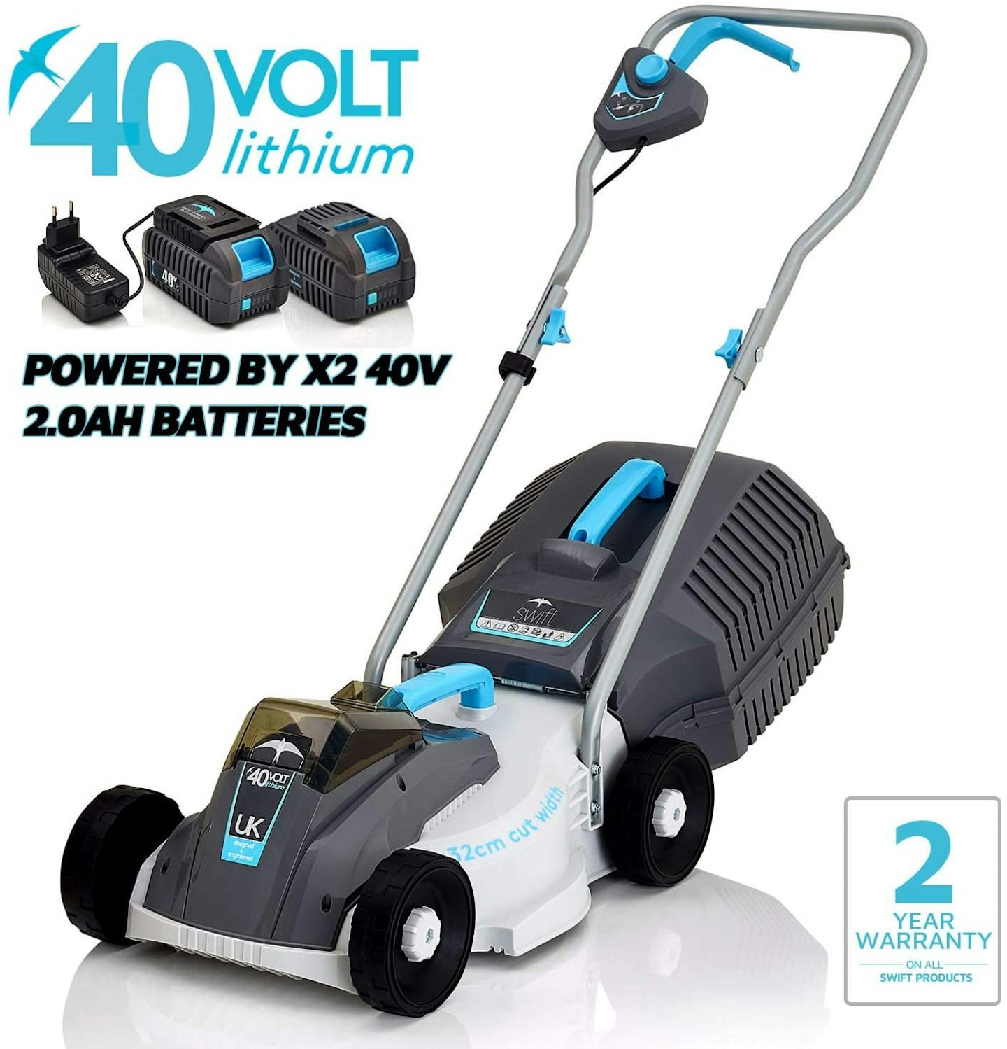 Swift 40 V EB132C22 Cordless Digital Compact Lawn Mower