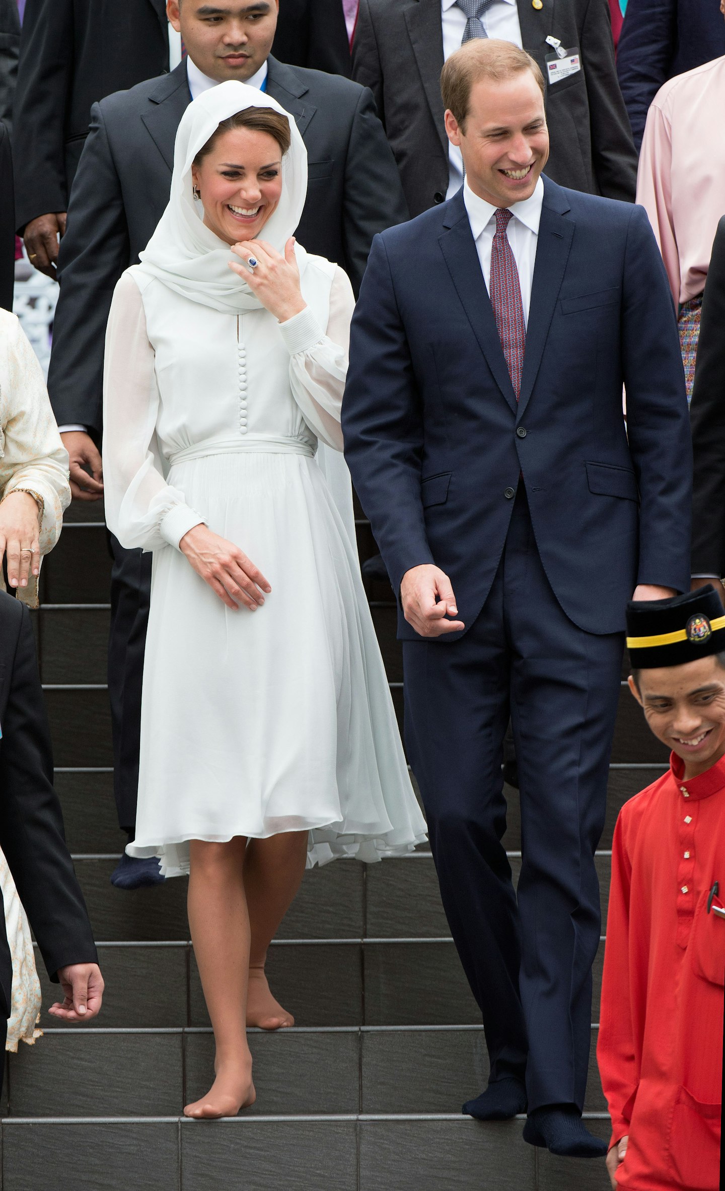 Kate Middleton wearing Beulah to visit Kuala Lumpur's Assyakirin Mosque in September 2012