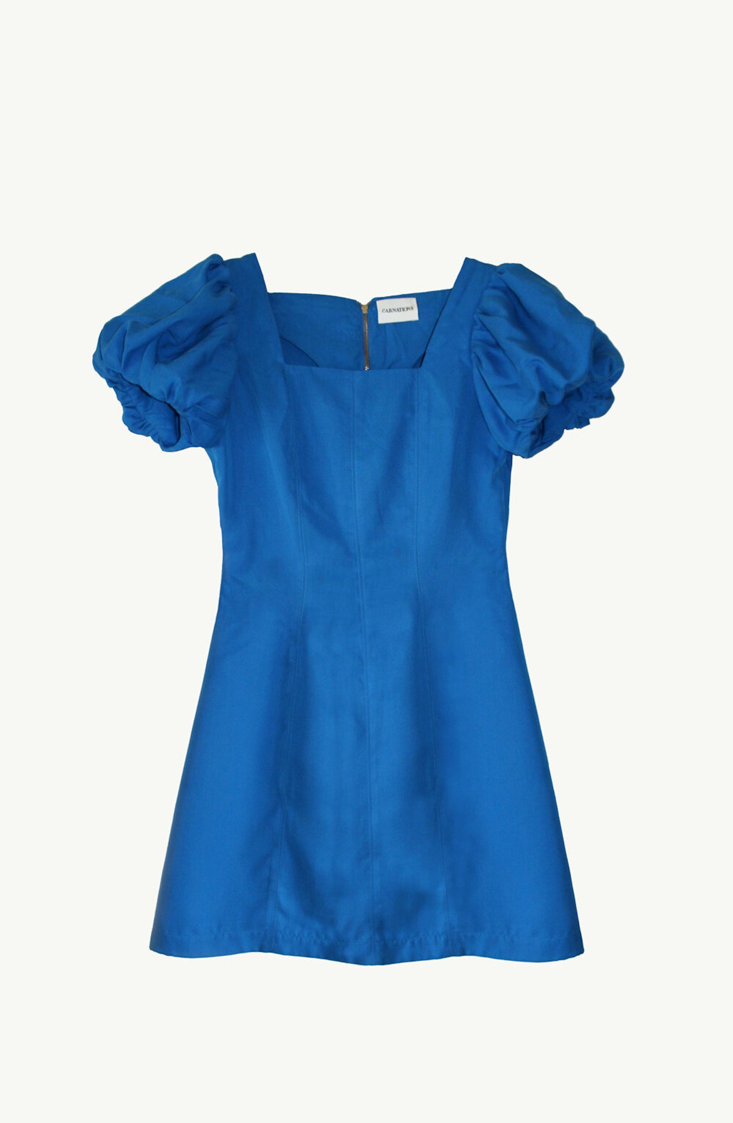 Carnations London, Puff Sleeve Sapphire Dress, £185