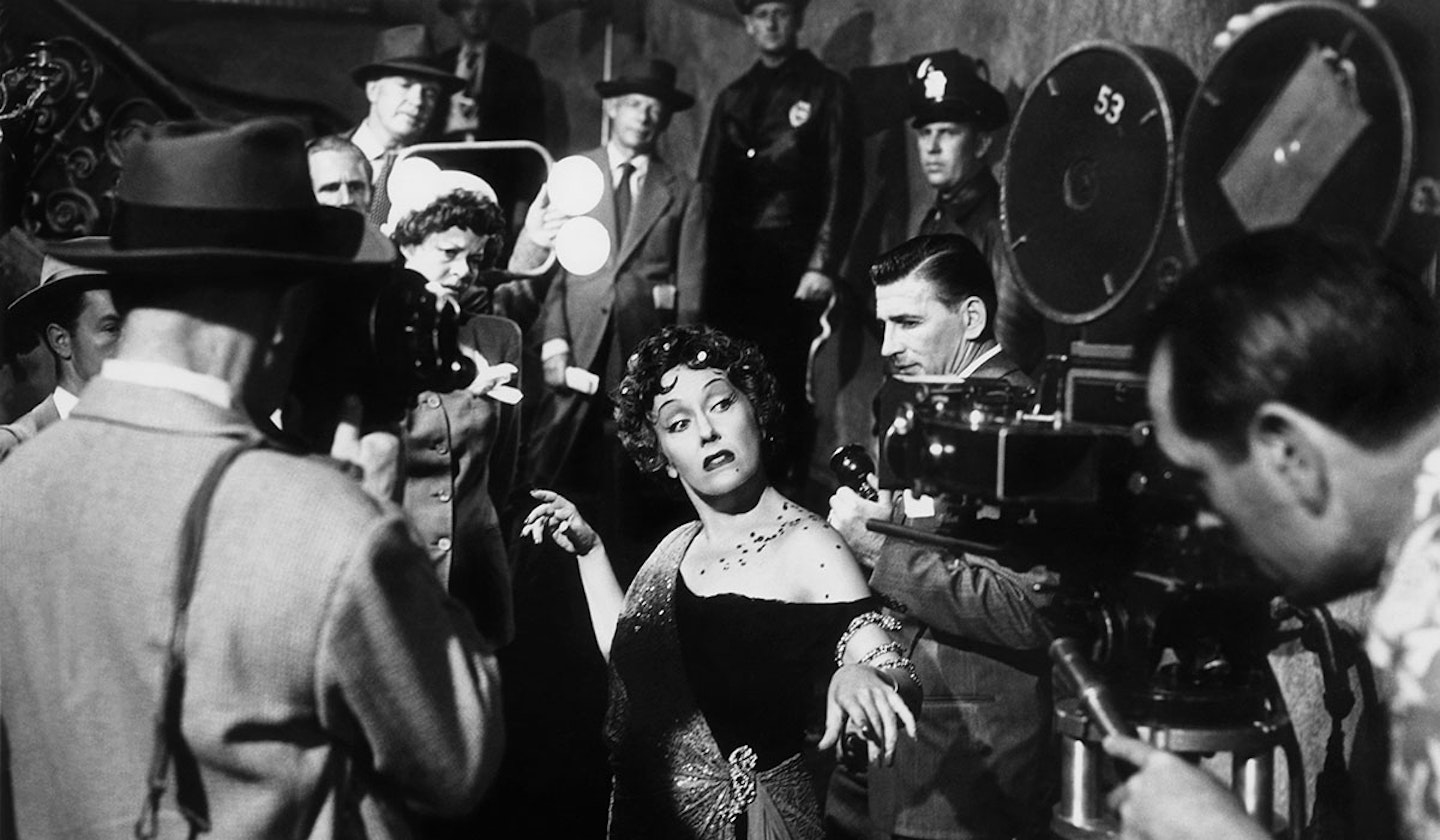 Gloria Swanson filming Sunset Boulevard, 1950.