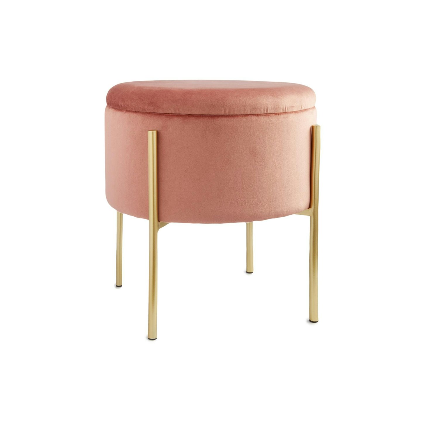 Primark Homewear Pink velvet stool with lid