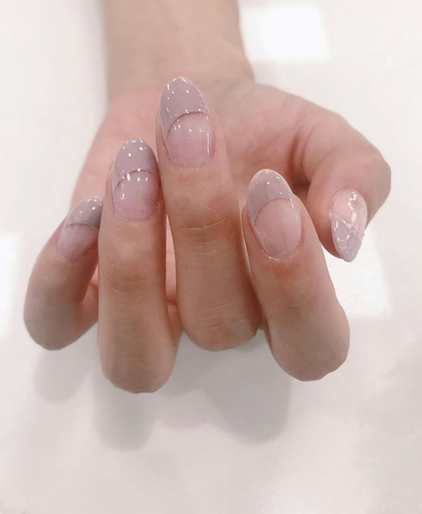 nude nail polish manicure