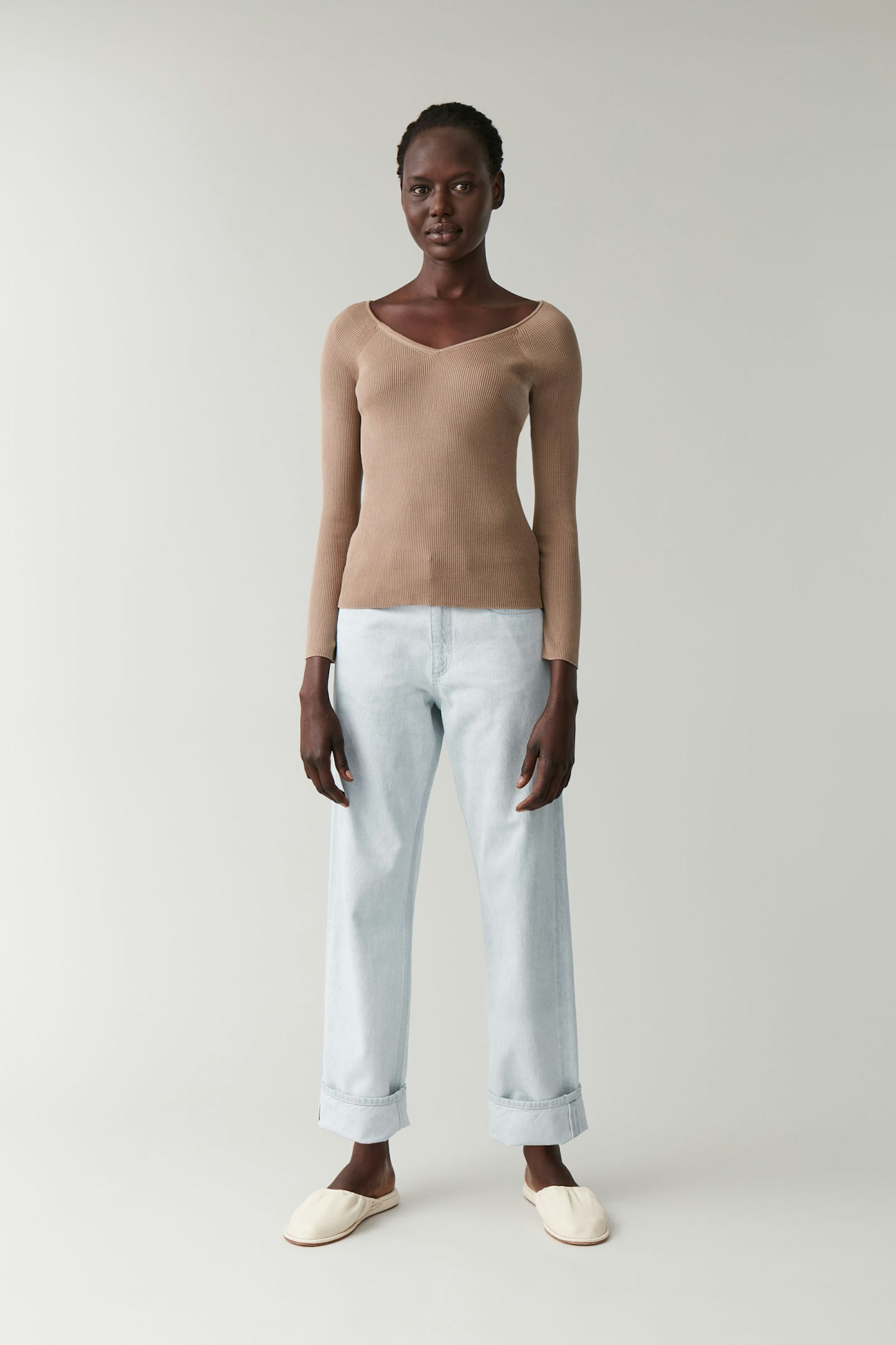 COS, Straight Organic Cotton Turn-Up Jeans, £69