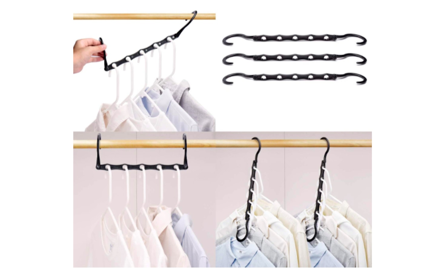 10 Pcs Magic Hangers Closet Space Saving Multifunction Wardrobe Clothing Hanger Oragnizer