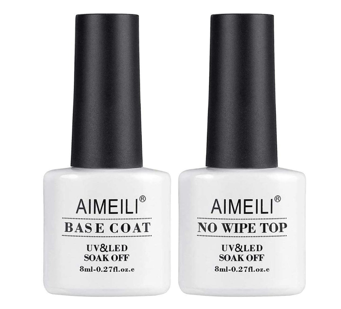 AIMEILI No Wipe Top and Base Coat Gel Polish Set 2u00d78ml