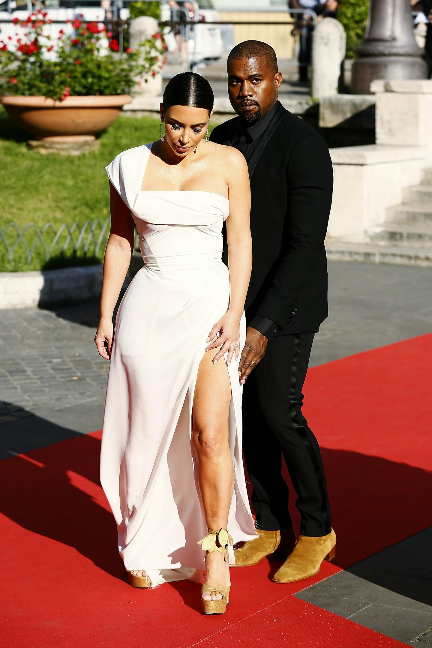 Kim Kardashian and Kayne West in 2016
