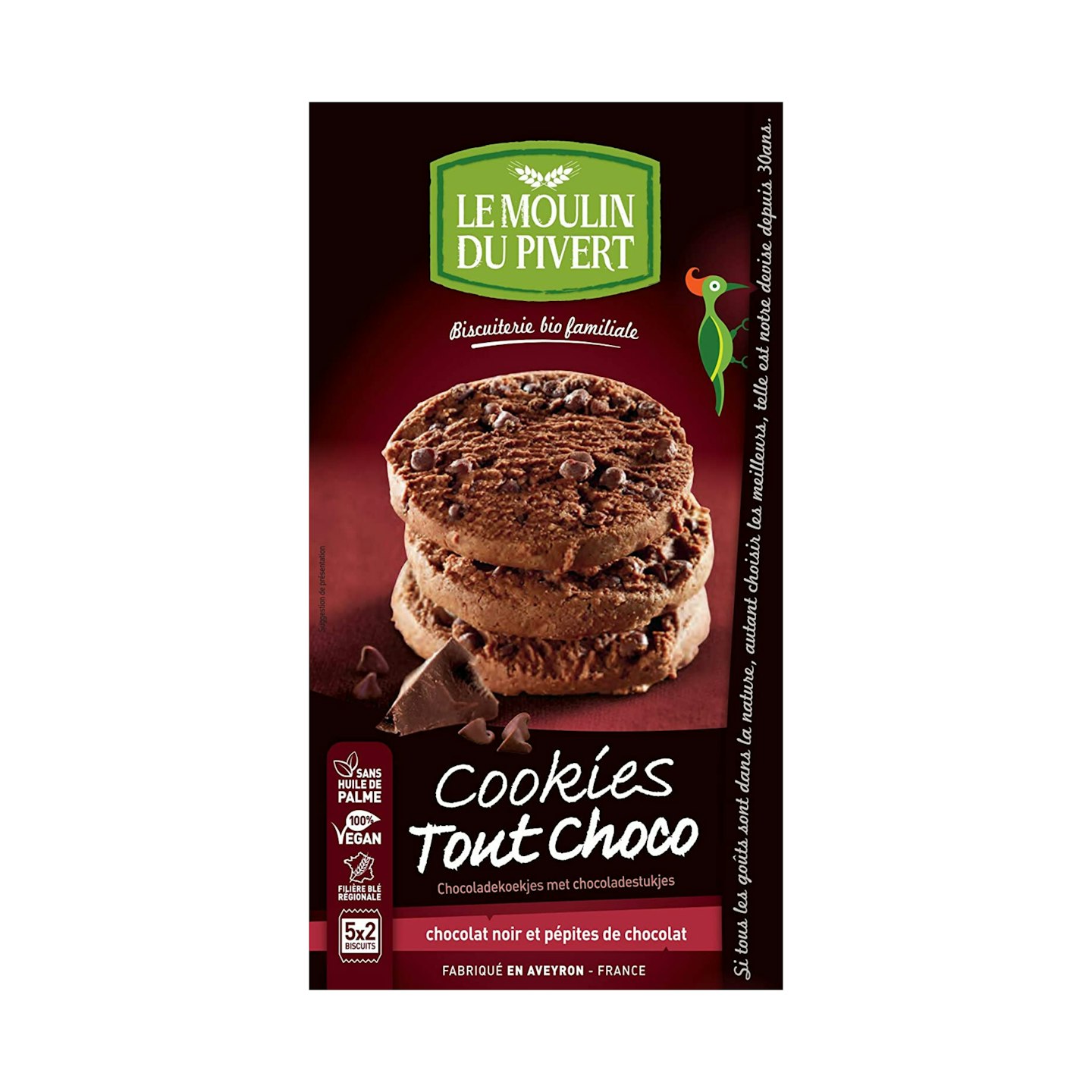 Le Moulin du Pivert - Organic Vegan Chocolate Cookies