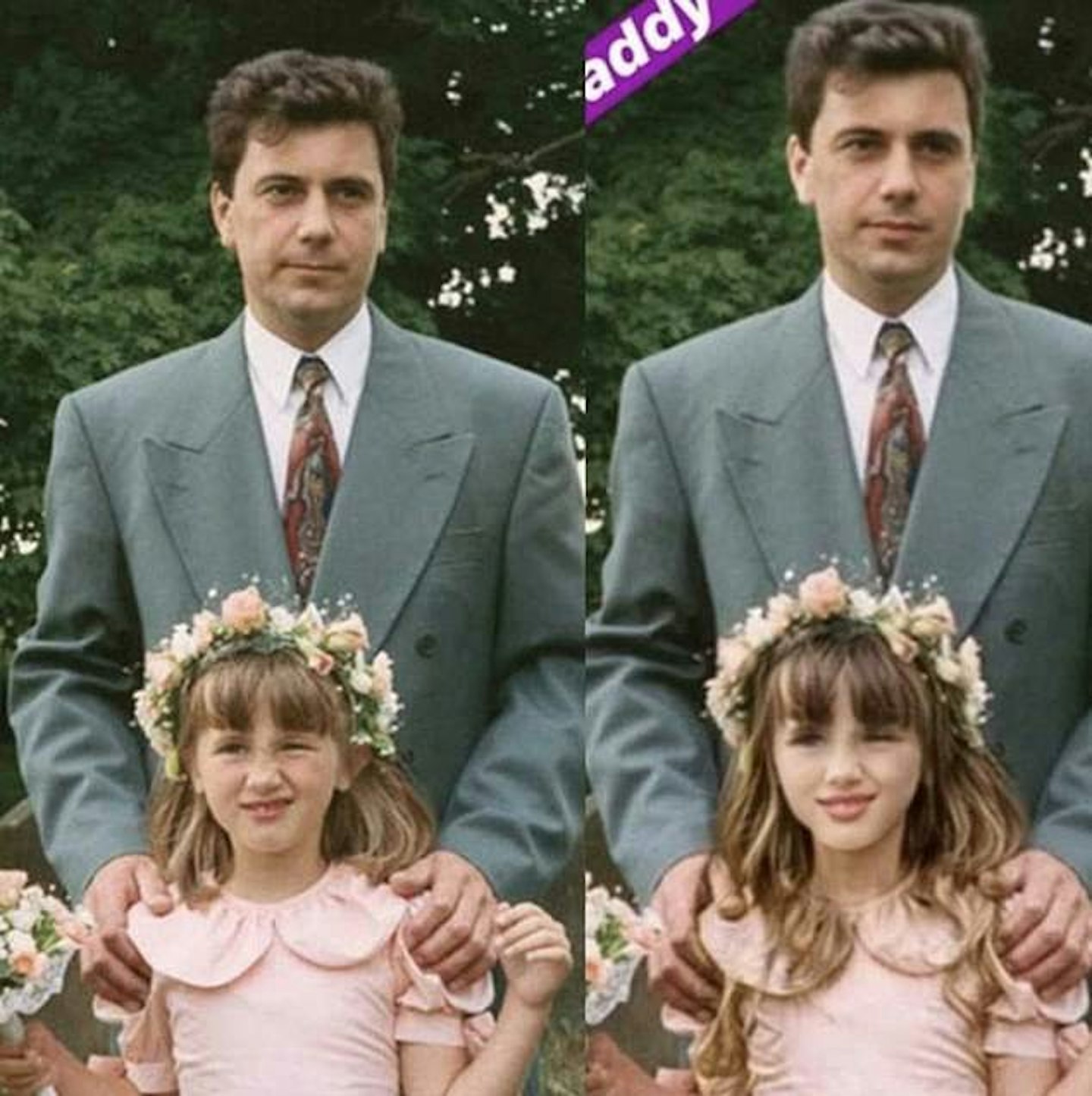 Lauren Goodger and her father.