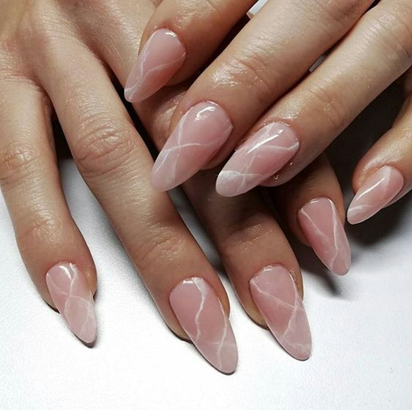 rose quartz manicure